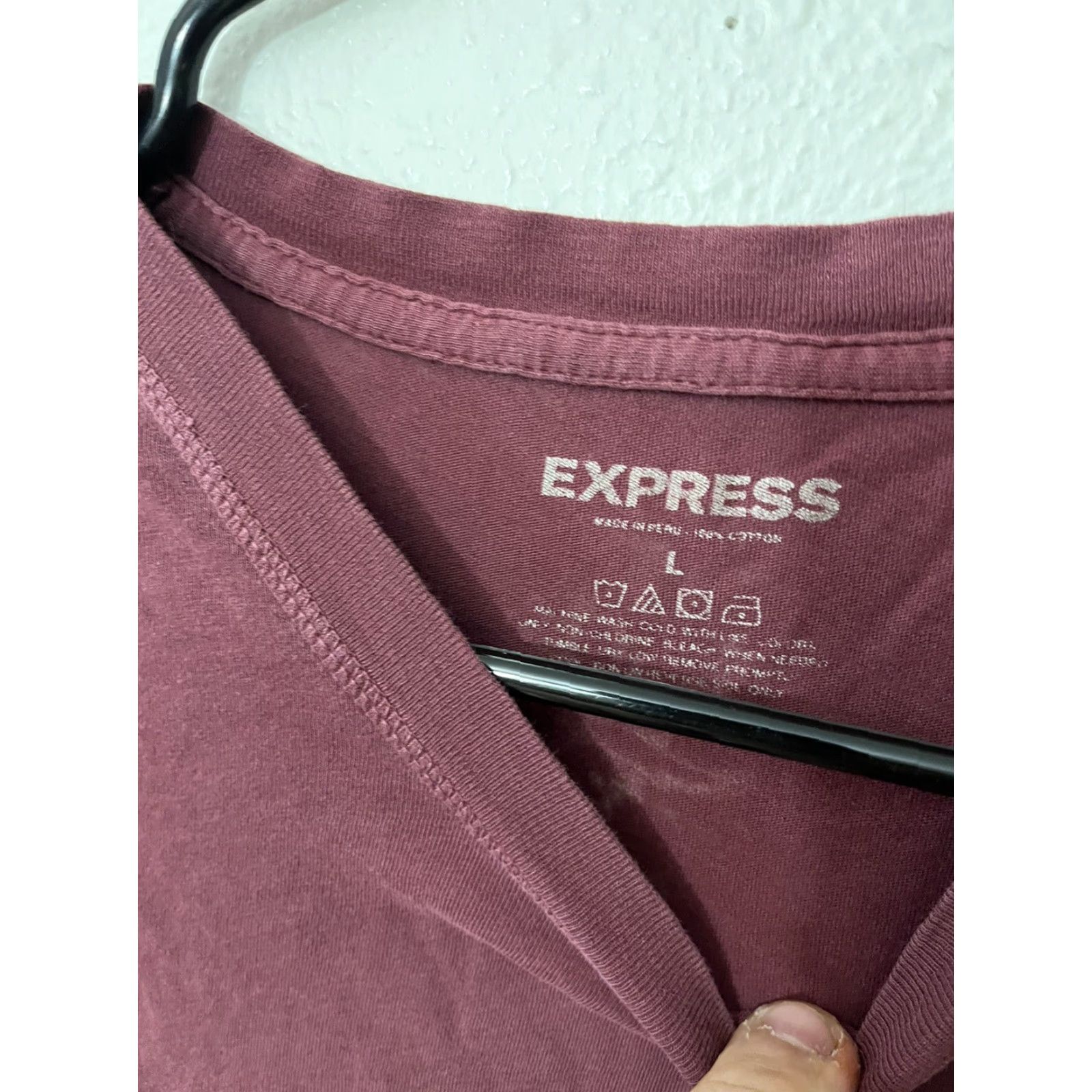 Express Express Graphic Print T-Shirt Men Maroon Logo Size L/XL 100% Cotton Crew Neck Short Sleeve Slim Fit, Logo, Express Outlet, Vintage: No Size US L / EU 52-54 / 3 - 4 Thumbnail