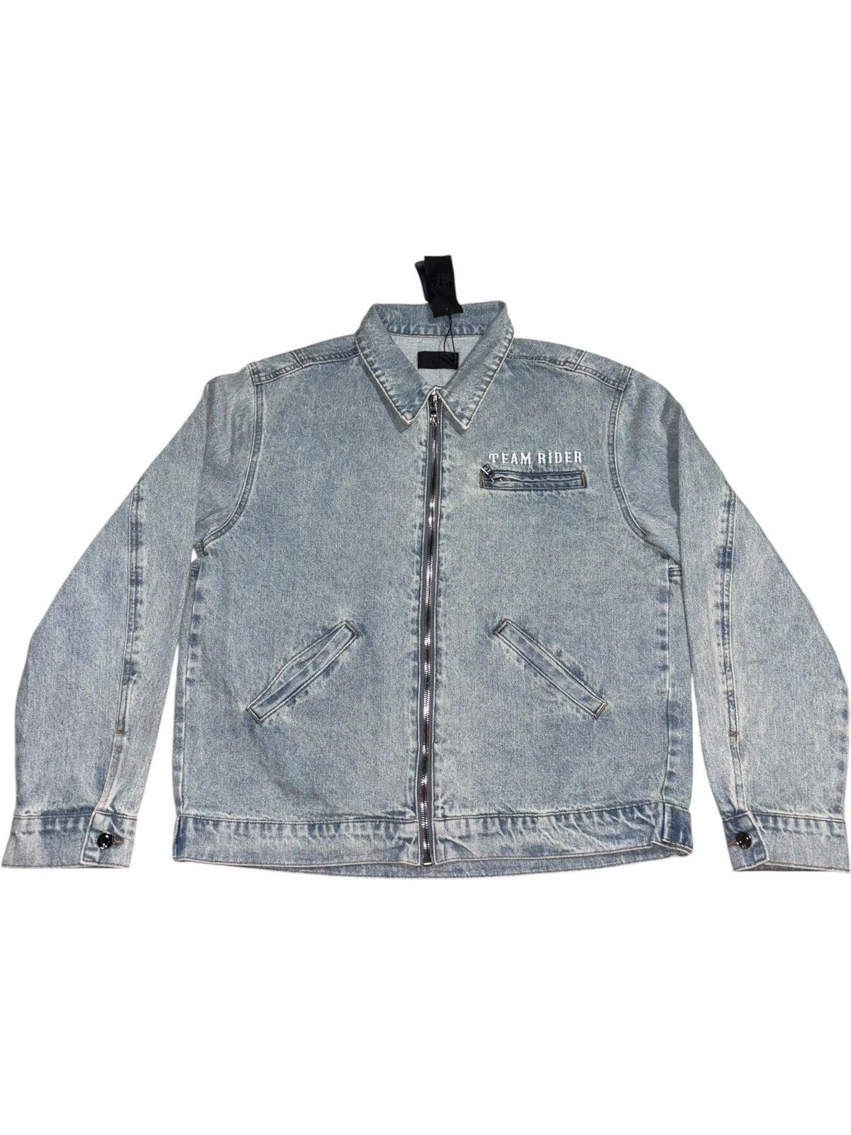 Rta RTA NEW Denim Zip up Jean Jacket Embroidery logo skull cross Size US M / EU 48-50 / 2 - 3 Thumbnail