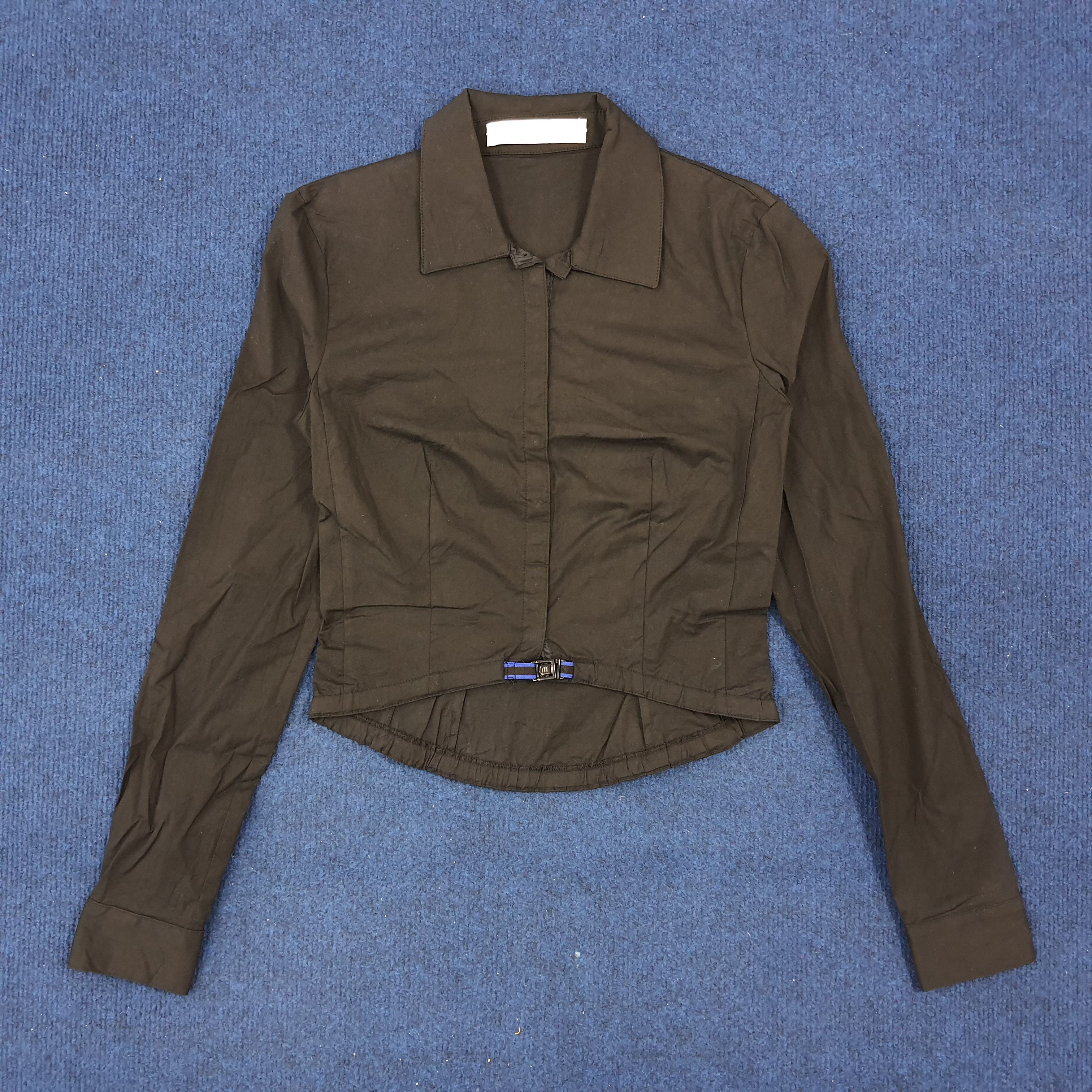 Designer × Miu Miu × Vintage Vintage Miu Miu by Prada Designer Crop Top Button Up Shirt Size XXS / US 00 / IT 34 - 1 Thumbnail