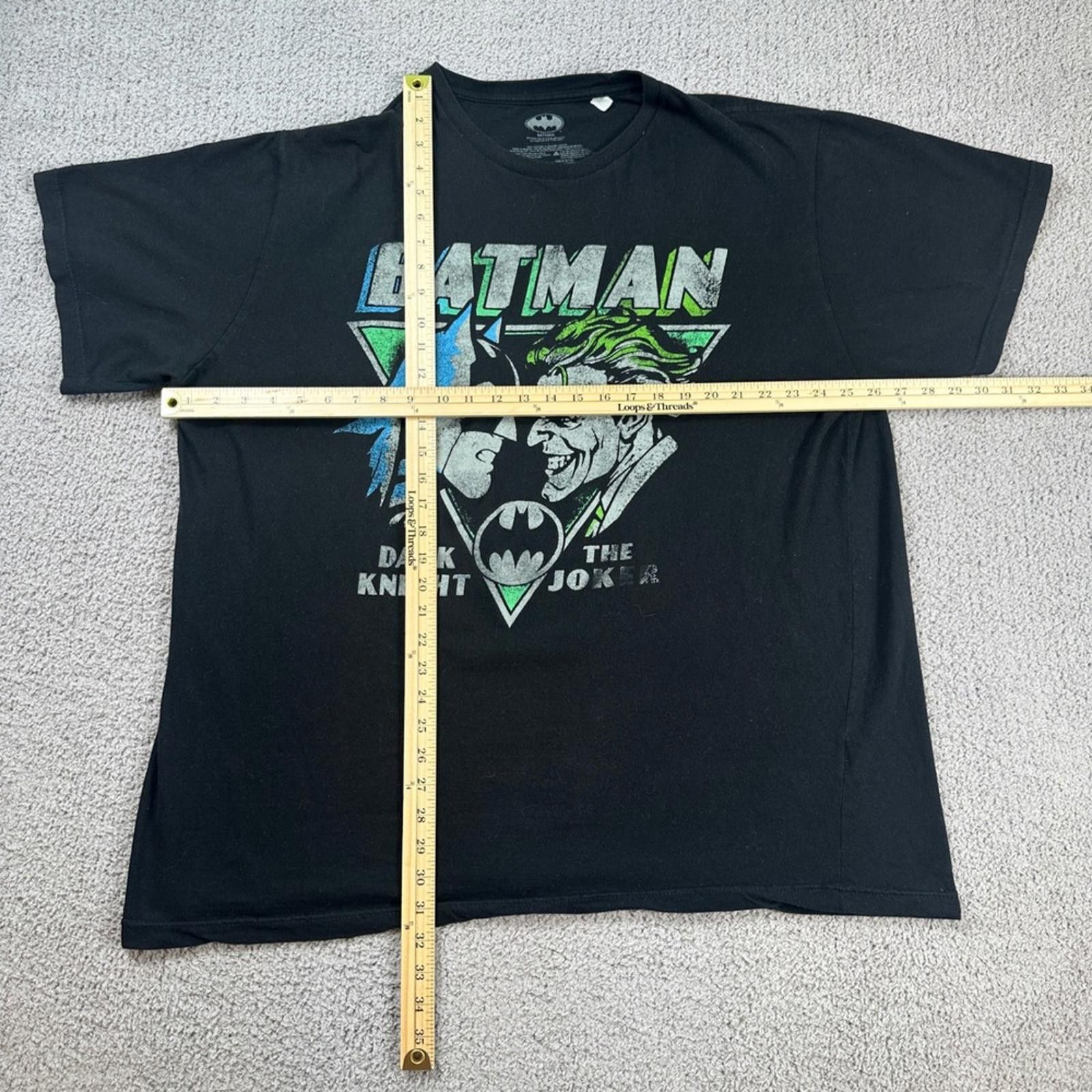 Mad Engine Batman Dark Knight The Joker Graphic T Shirt Mens XL Black Size US XXL / EU 58 / 5 - 2 Thumbnail