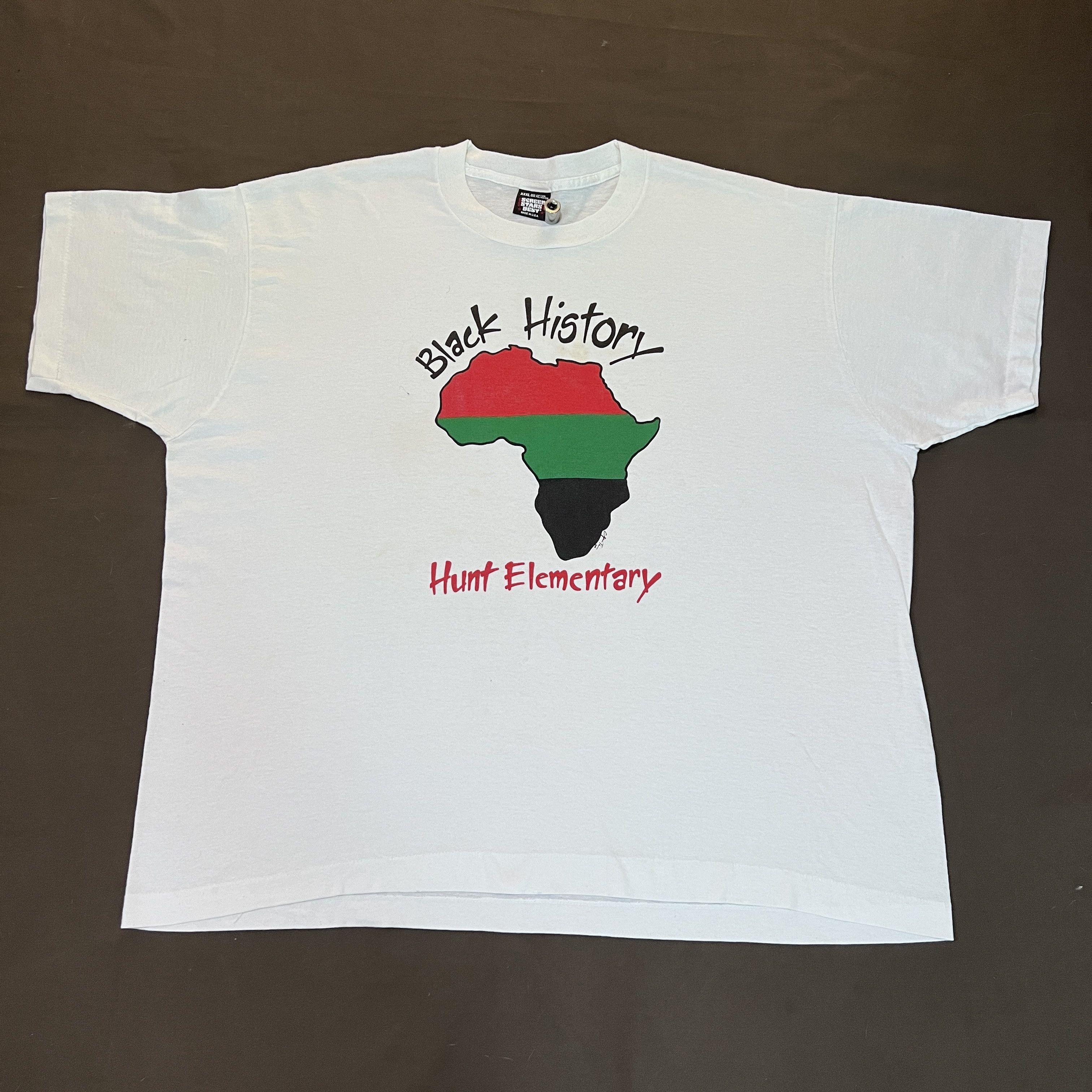 Rap Tees × Vintage Vintage black History Hunt Elementary 3XL African Americans Size US XXL / EU 58 / 5 - 2 Thumbnail