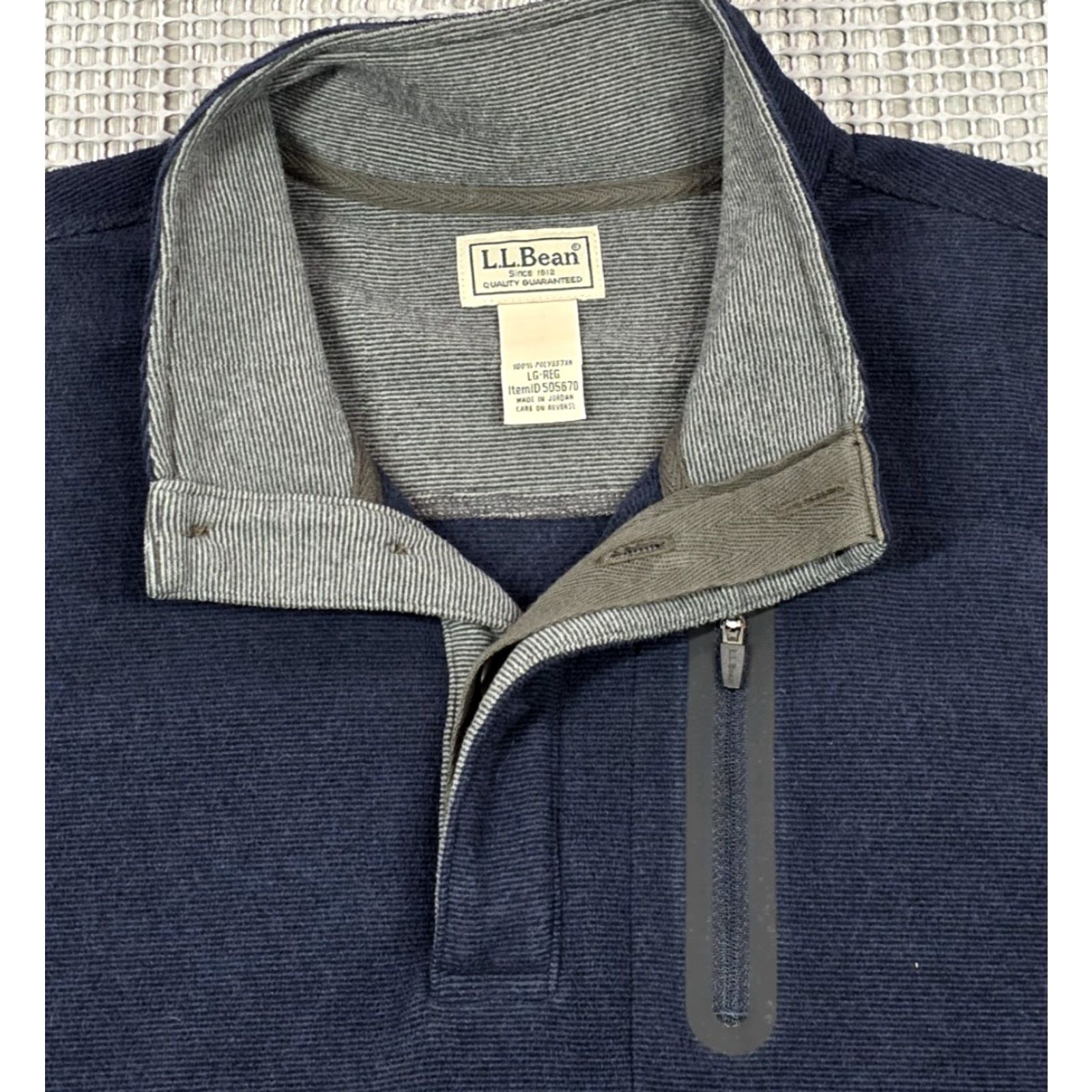 Vintage L.L.Bean Men's Fleece Button Mock Henley Pullover Shirt 505670 Blue L Size US L / EU 52-54 / 3 - 4 Thumbnail