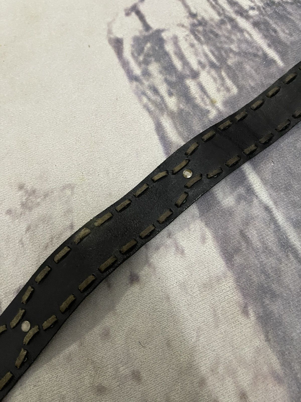 Dolce & Gabbana 90s DOLCE & GABBANA STUDDED DG LOGO BUCKLE LEATHER BELT Size ONE SIZE - 6 Thumbnail