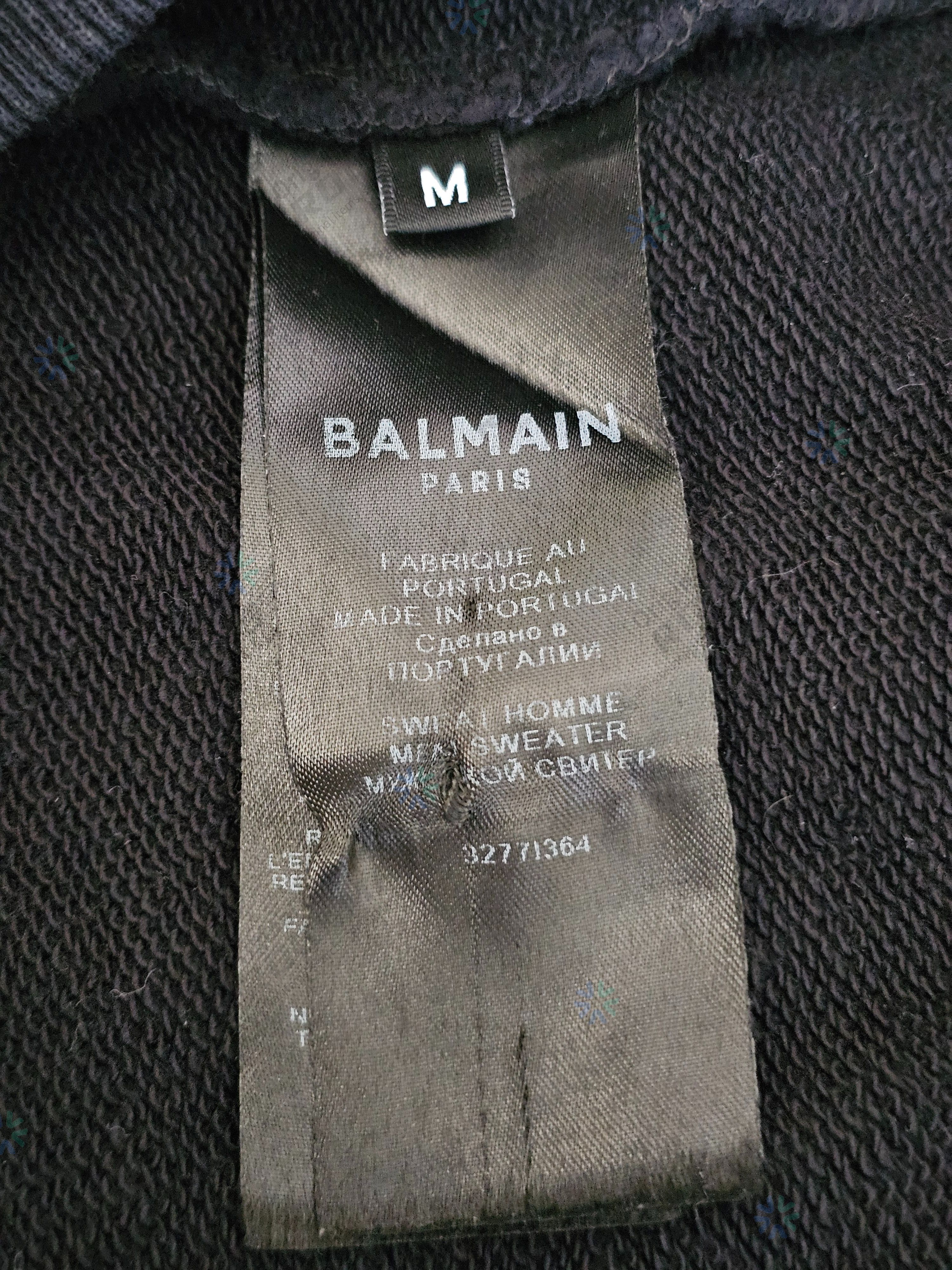 Balmain Balmain Paris logo-print Cotton Sweatshirt Size M Size US M / EU 48-50 / 2 - 5 Thumbnail