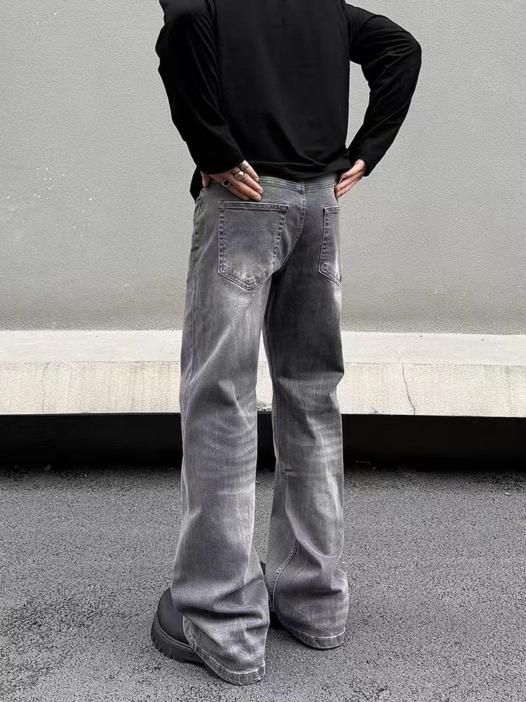 Japanese Brand × Jean High street washed micro flare straight leg jeans Size US 34 / EU 50 - 3 Thumbnail