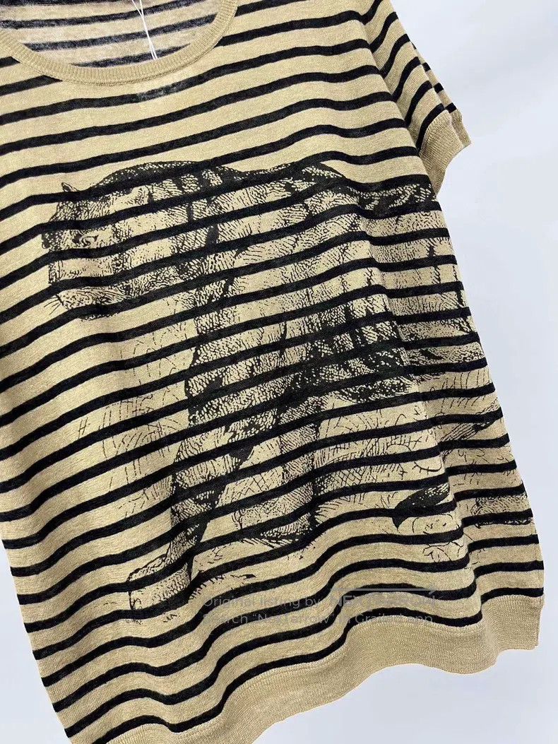 Dior Dior Zoo printed striped short-sleeved T-shirt Size XXS / US 00 / IT 34 - 3 Thumbnail