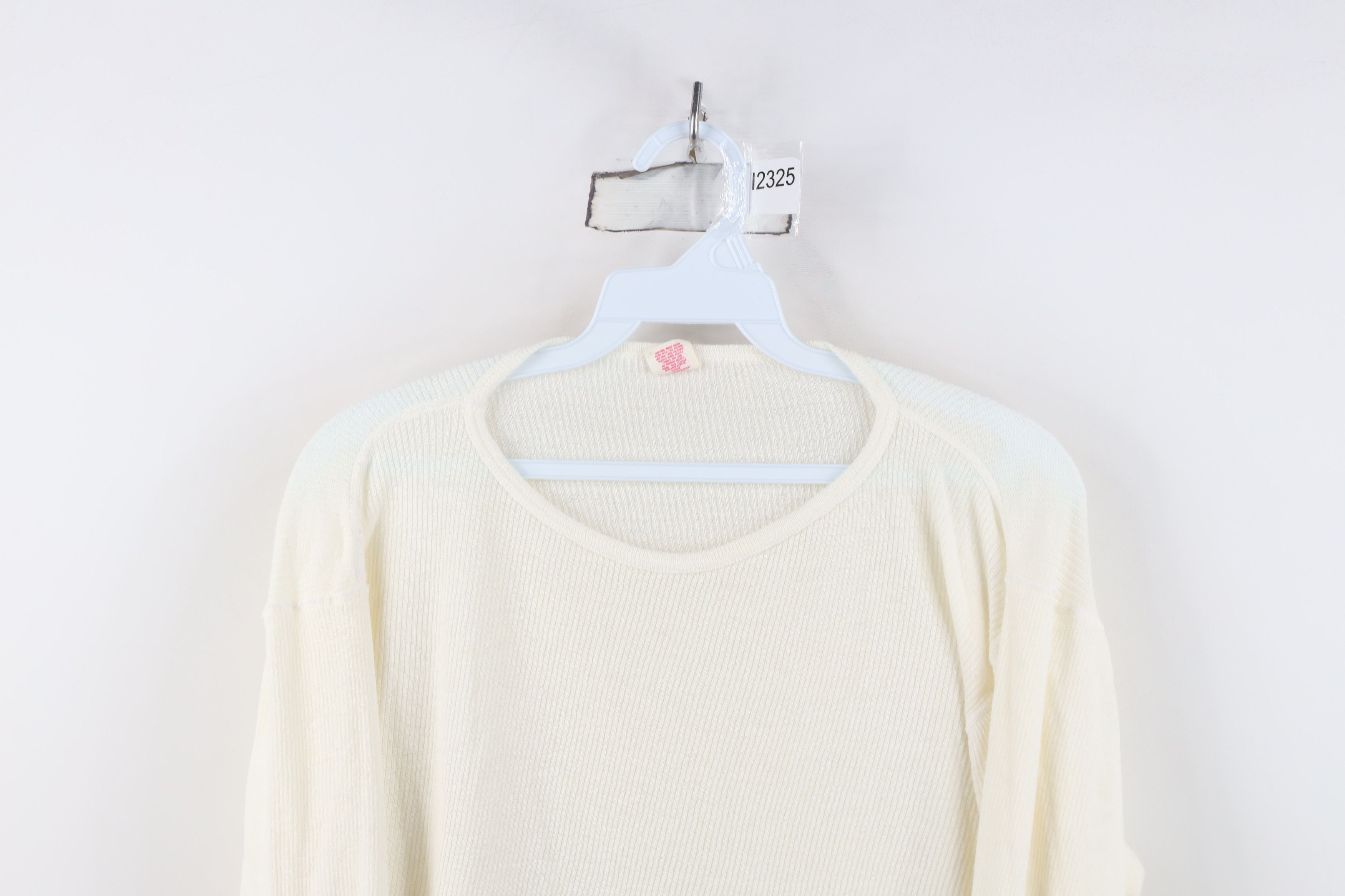 Vintage Vintage 70s Streetwear Thermal Waffle Knit T-Shirt White USA Size XL / US 12-14 / IT 48-50 - 2 Thumbnail