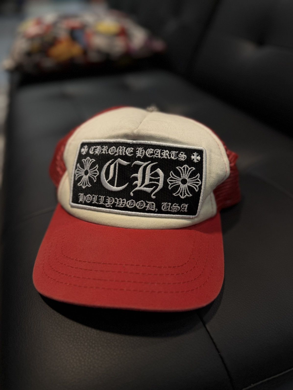 Chrome Hearts Vintage Red/White Trucker Hat RARE