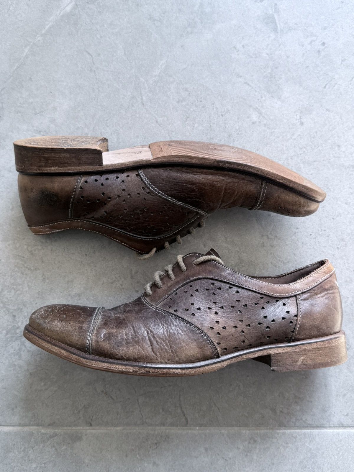 A.S.98 Avant Garde Guidi A.S. 98 Style Distressed Leather Shoes Size US 9 / EU 42 - 4 Thumbnail