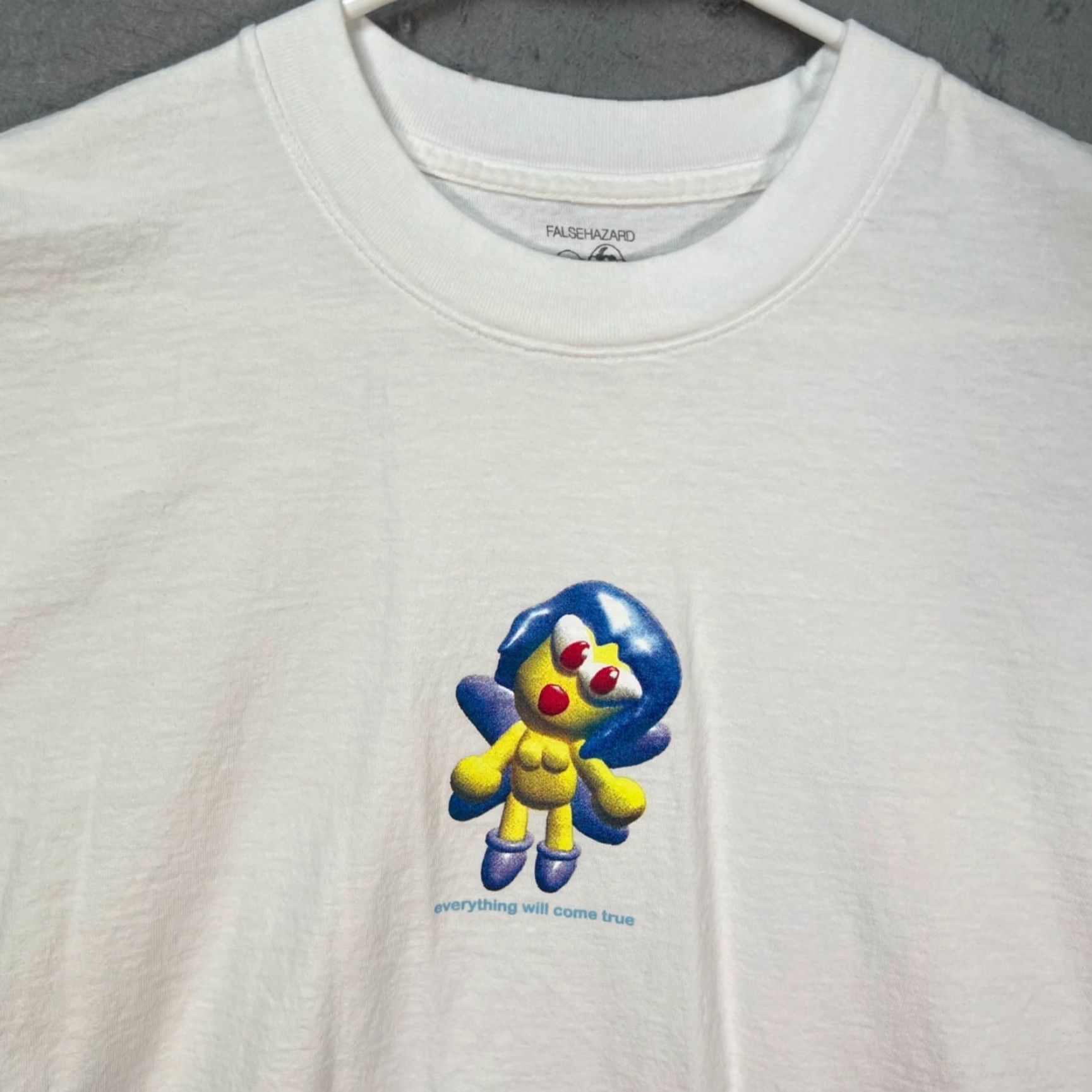Vintage Falsehazard Mens XL White T-Shirt Everything Will Come True Shirt Adult Mens XL White All Seasons 2020s Size US XL / EU 56 / 4 - 4 Thumbnail