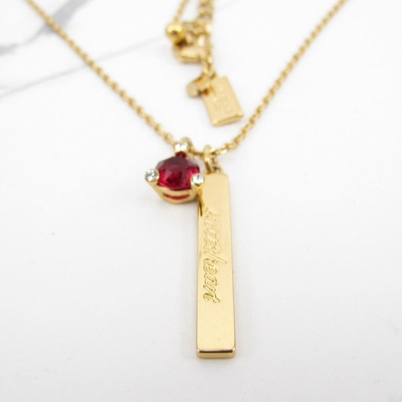 Kate Spade Kate Spade Sweetheart Gold Plated Pendant Necklace Size ONE SIZE - 1 Thumbnail