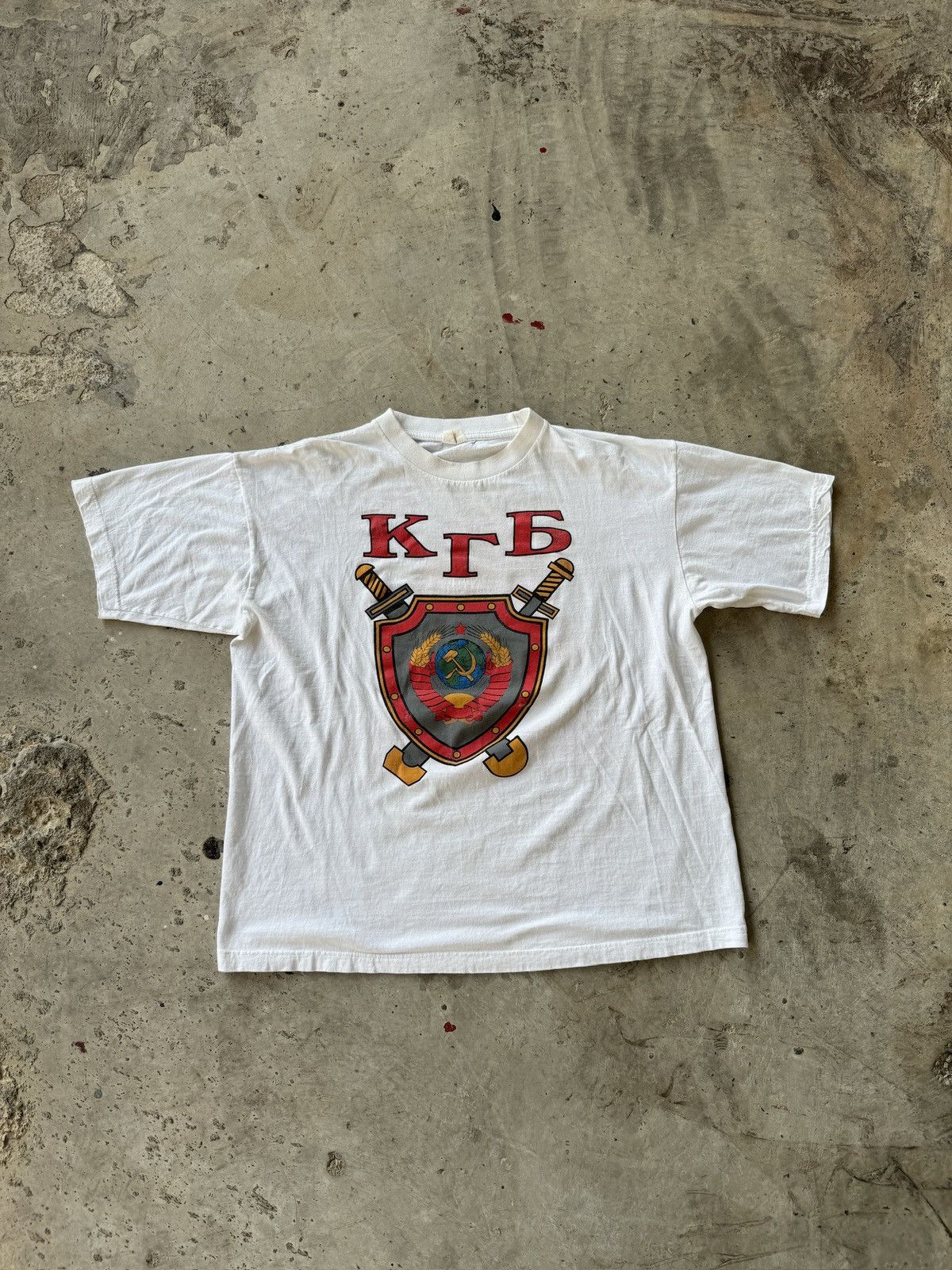 Image of Kgb Cccp Russian Spy Army Special Force Vintage 80's 90's in White, Men's (Size XL)