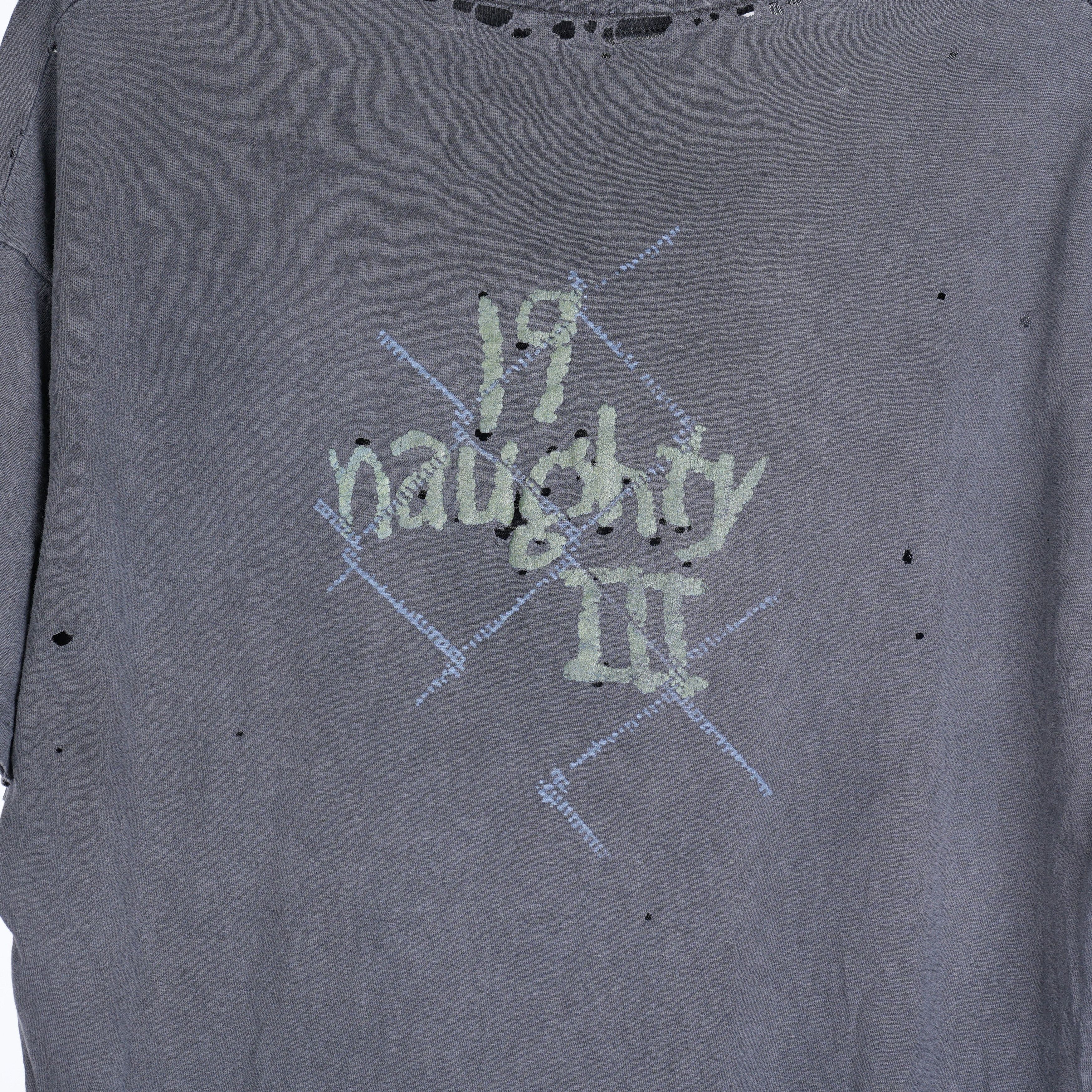 Vintage VINTAGE THRASHED NAUGHTY BY NATURE TEE Size US L / EU 52-54 / 3 - 5 Thumbnail