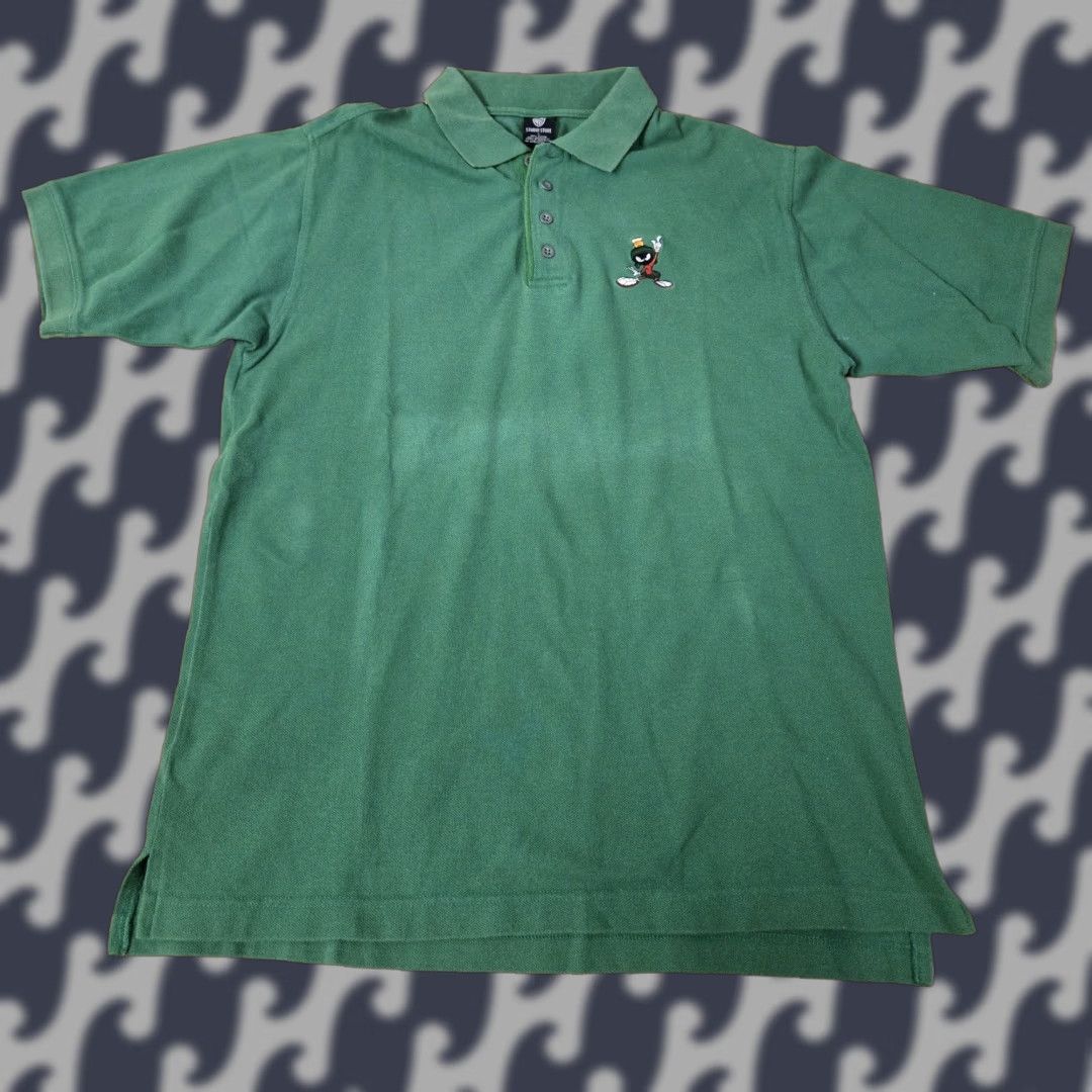 Vintage VINTAGE Warner Bros Studio Store Polo Shirt Mens Small Green Marvin Martian Looney Tunes Size US S / EU 44-46 / 1 - 1 Thumbnail