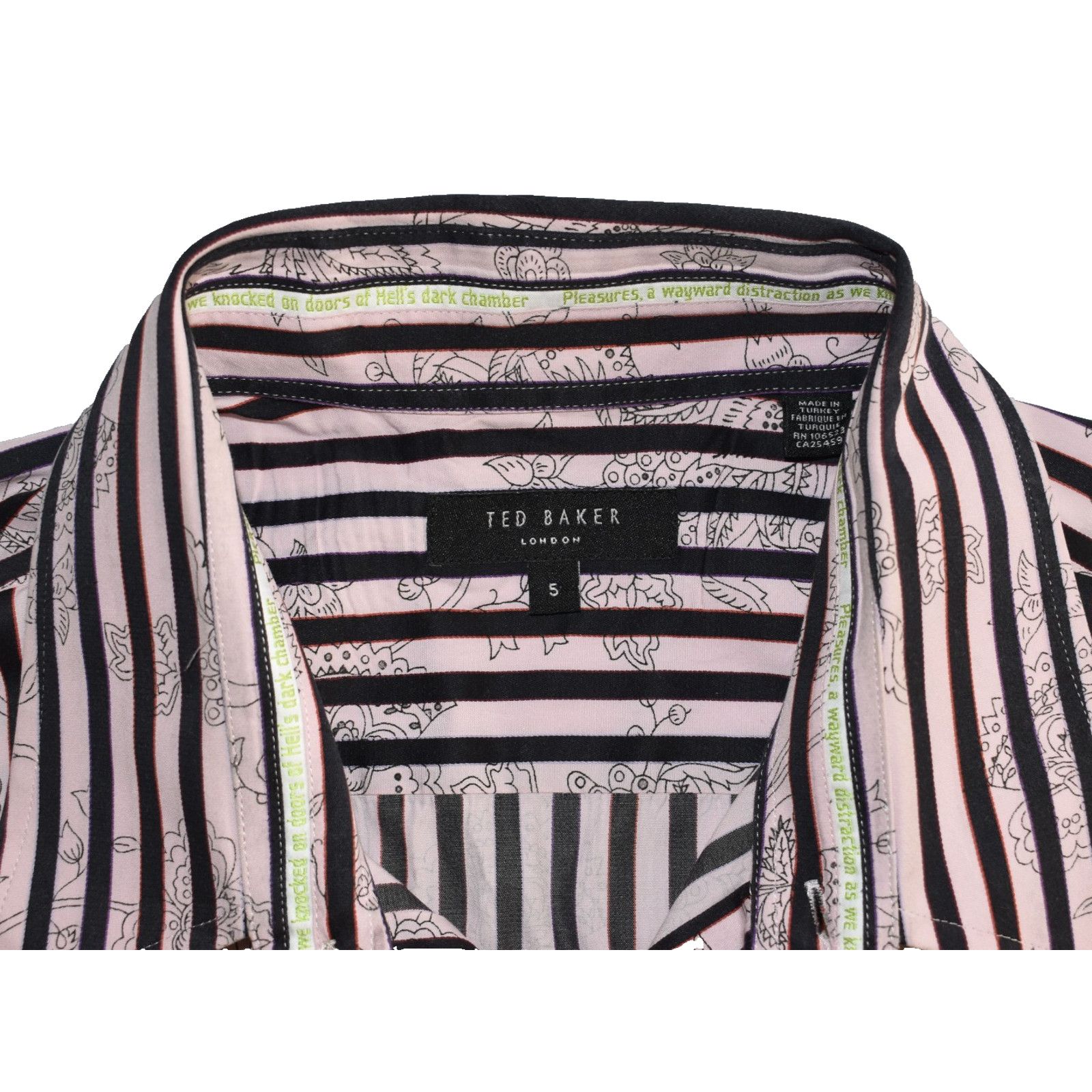 Ted Baker TED BAKER Striped Floral Cotton Long Sleeve Shirt Size 5 XL Size US XL / EU 56 / 4 - 4 Thumbnail