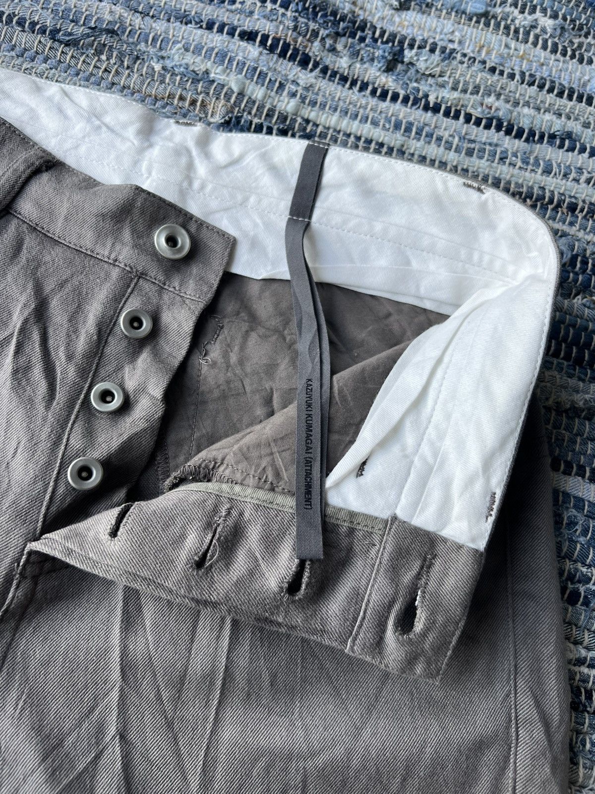 Kazuyuki Kumagai Attachment Kazuyuki Kumagai Attachment Drop Crotch J-Cut Moleskin Pants Size US 30 / EU 46 - 4 Thumbnail