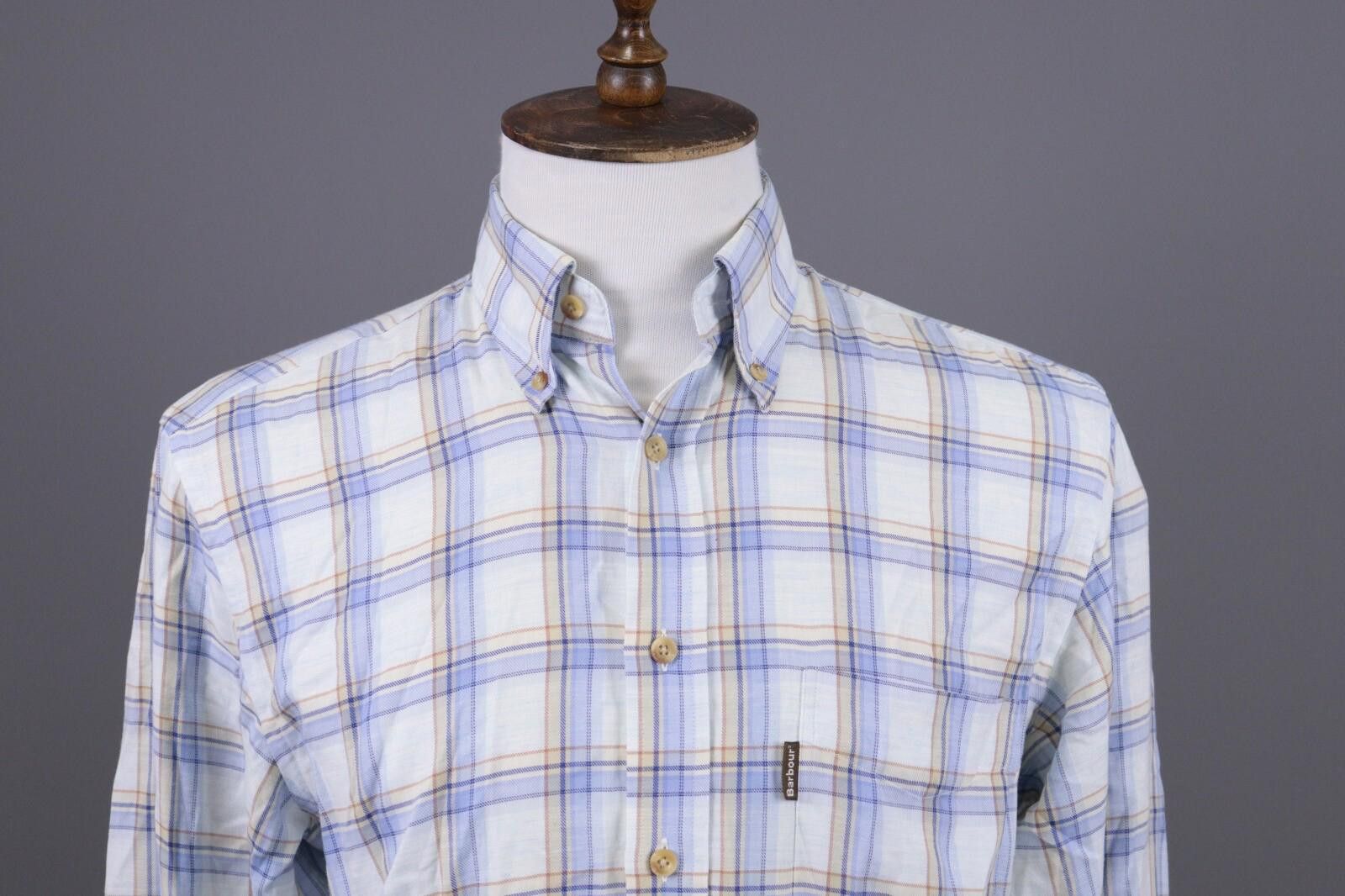 Barbour Barbour Regular Fit White Check Plaid Shirt Size M Size US M / EU 48-50 / 2 - 2 Thumbnail