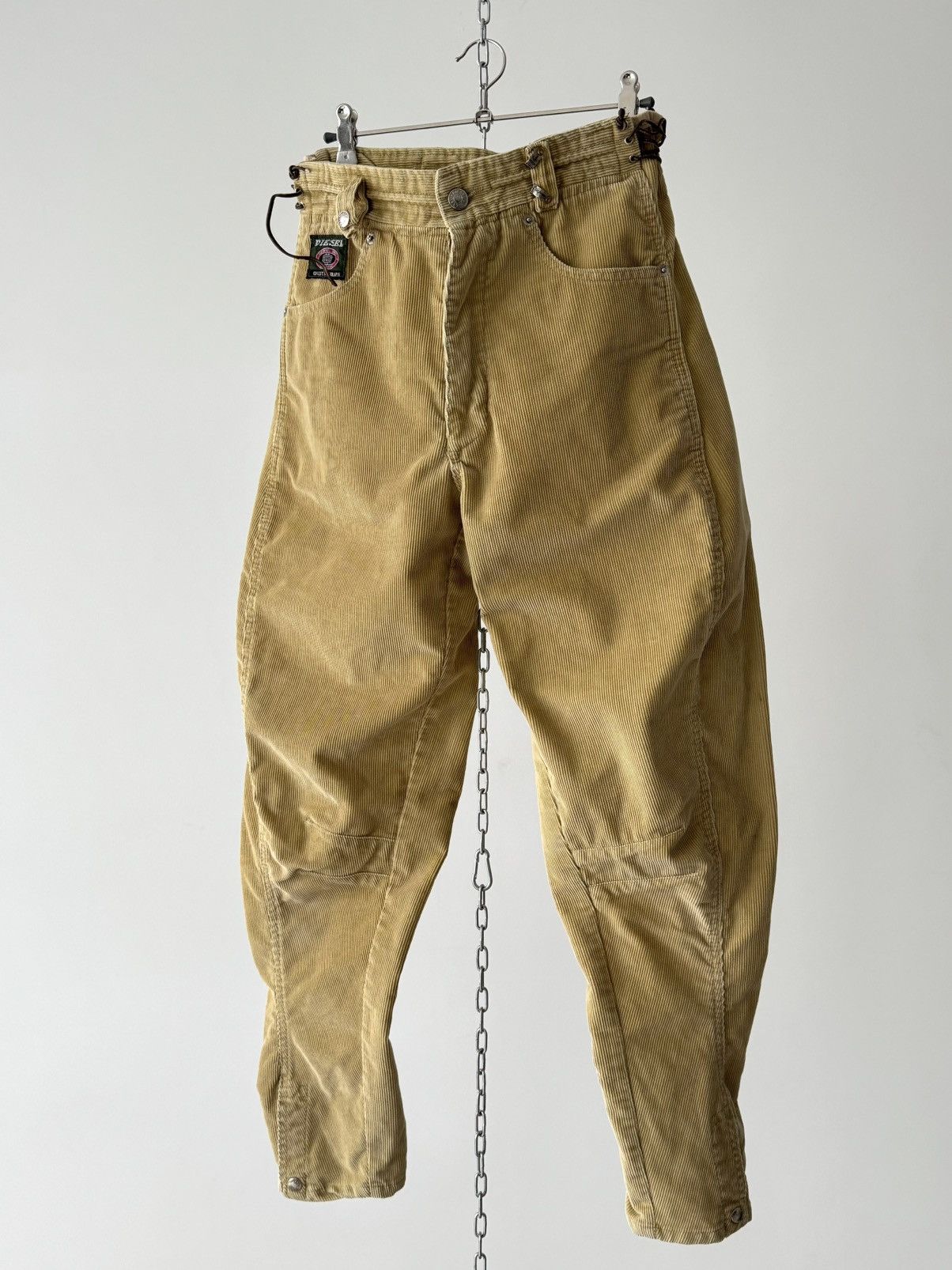 Diesel Vintage Y2K Diesel Women’s Gold Corduroy Trousers Size 27" / US 4 / IT 40 - 3 Thumbnail