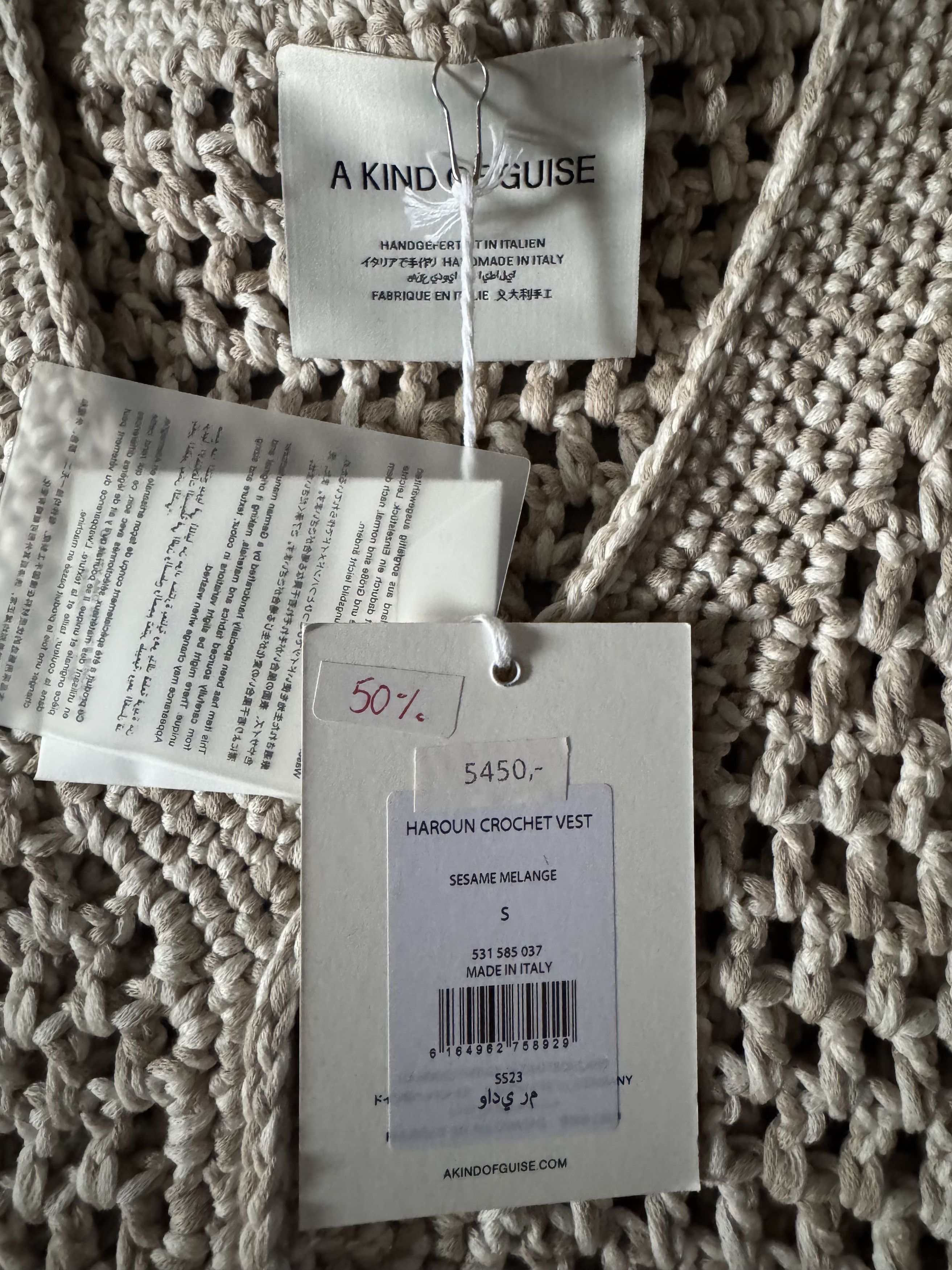 A Kind Of Guise AKOG - HAROUN CROCHET VEST Size US S / EU 44-46 / 1 - 3 Thumbnail