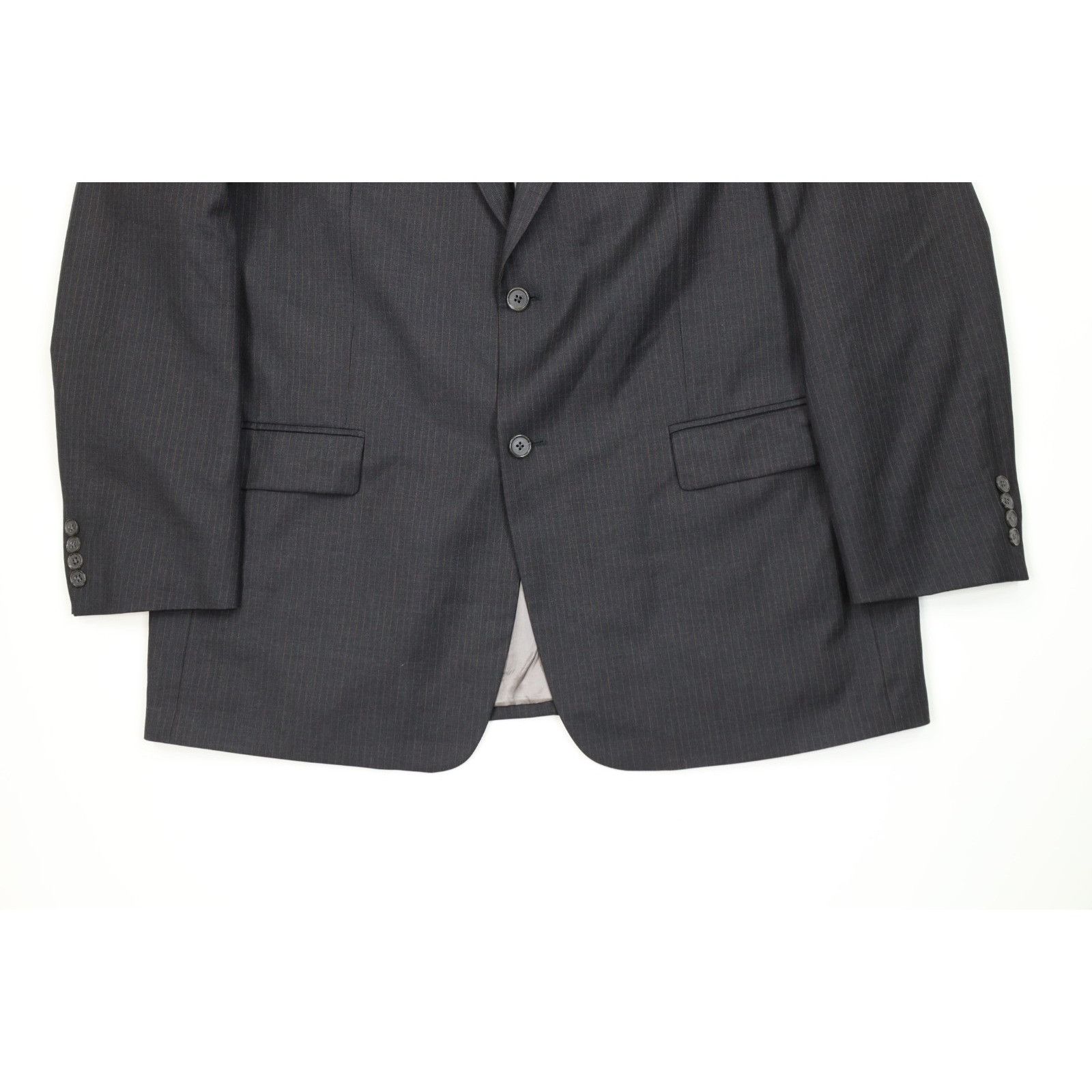 Nautica Vintage Nautica Wool Pinstriped 2 Piece Suit Wedding Size 46L - 4 Thumbnail
