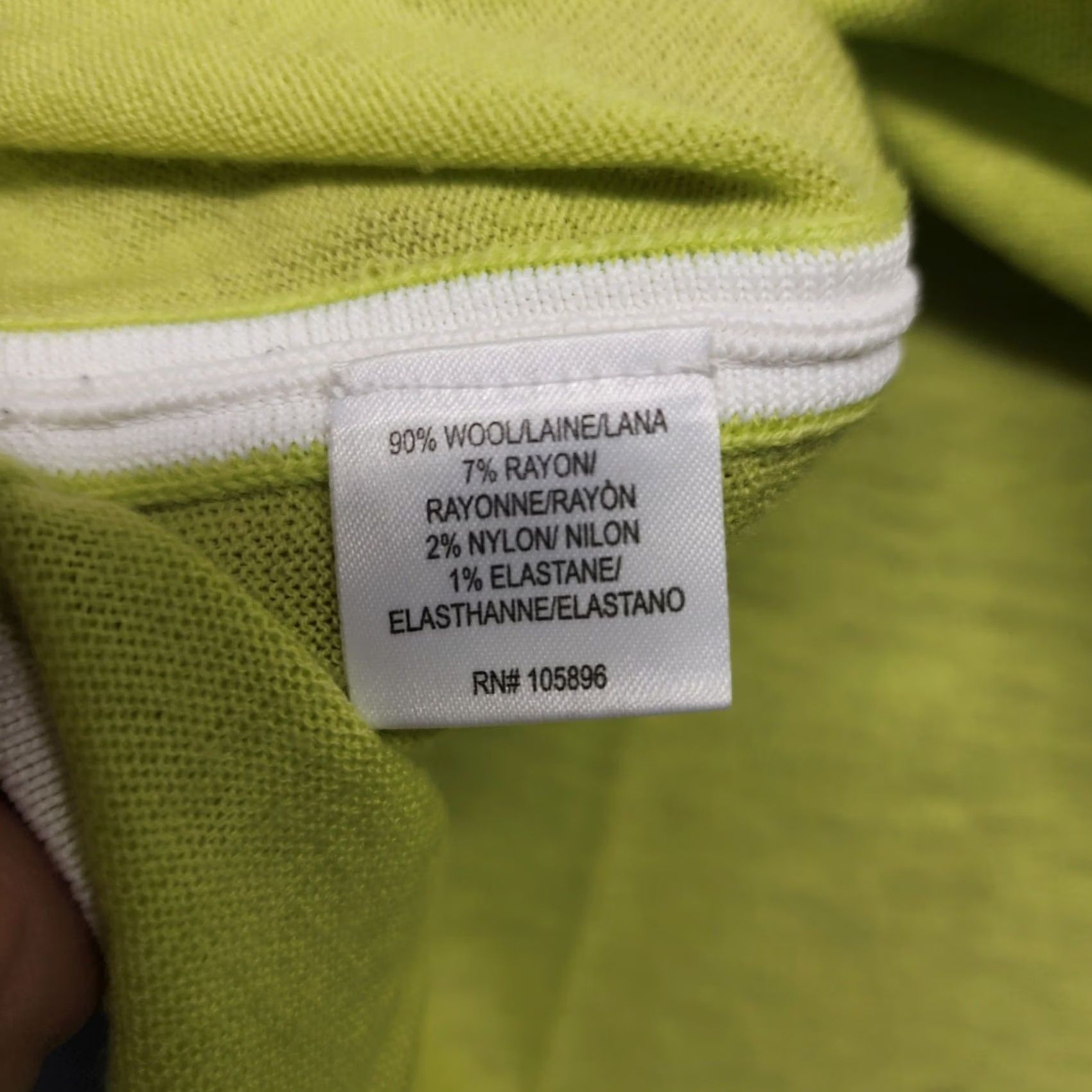 Vintage Worth New York Top Womens P Wool Blend Lightweight Sweater Tunic Stretch Crew Neck Long Sleeve Pullover Solid Green Wool Blend P Wool Blend Size S / US 4 / IT 40 - 4 Thumbnail