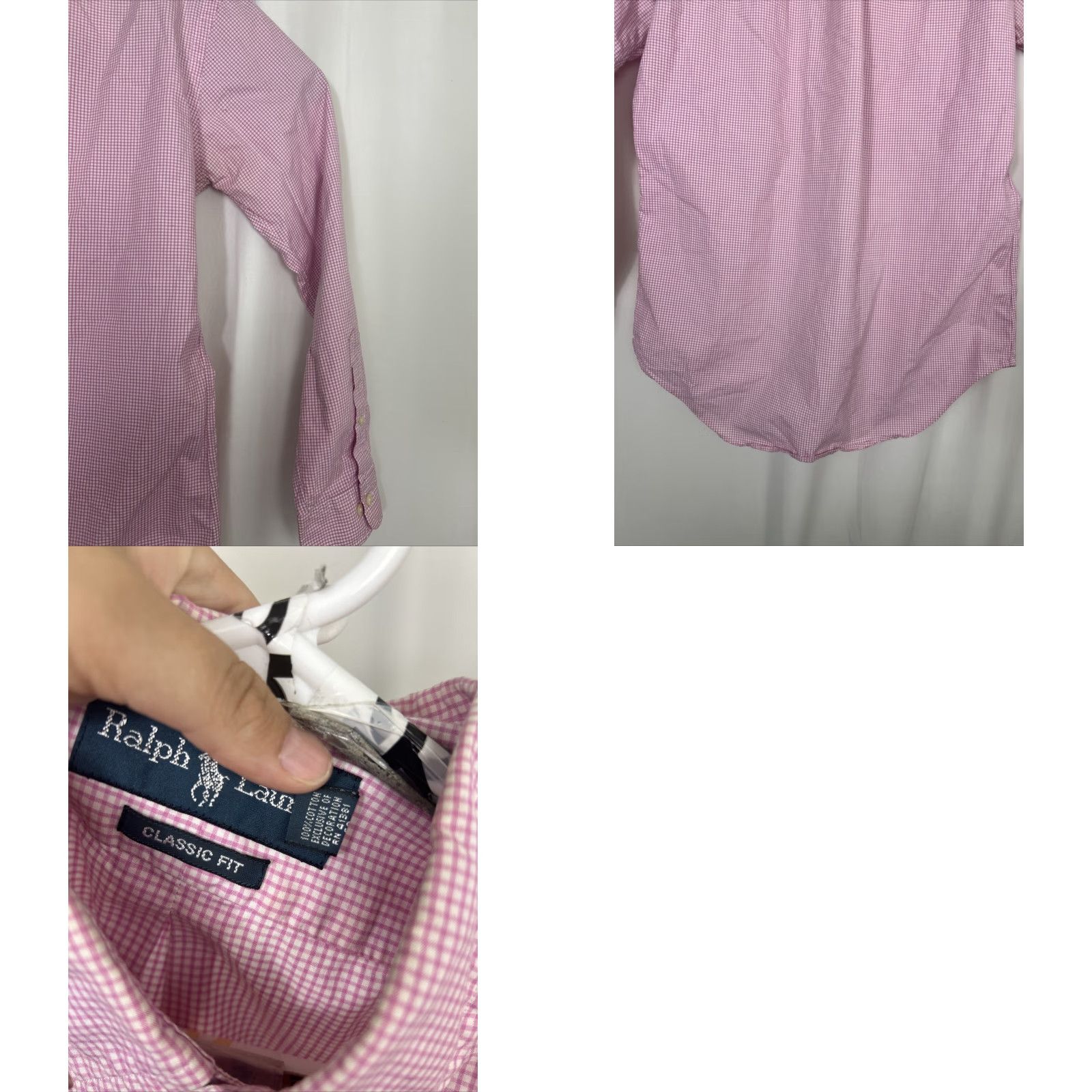Ralph Lauren Ralph Lauren Mens Button-Down Shirt Long Sleeve 15 Pink White Stripe Size US M / EU 48-50 / 2 - 9 Thumbnail