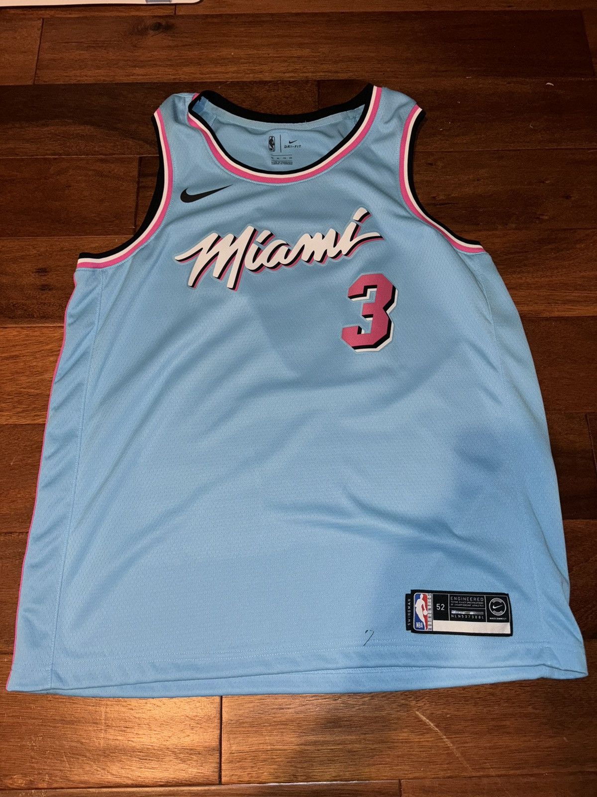 image of Nike Miami Heat Swingman Vice City Blue Dwyane Wade Size Xl, Men's