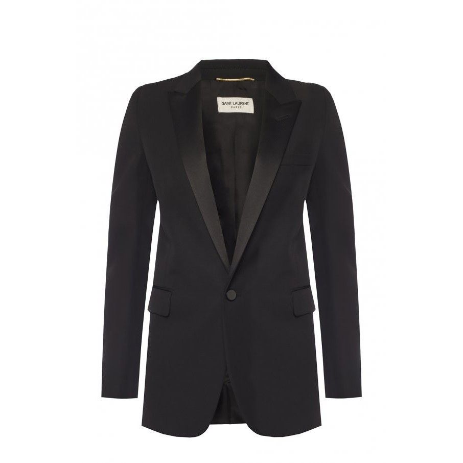 Saint Laurent Paris SAINT LAURENT Black Wool Blazer Jacket New & Authentic (Wome Size XL / US 12-14 / IT 48-50 - 1 Preview
