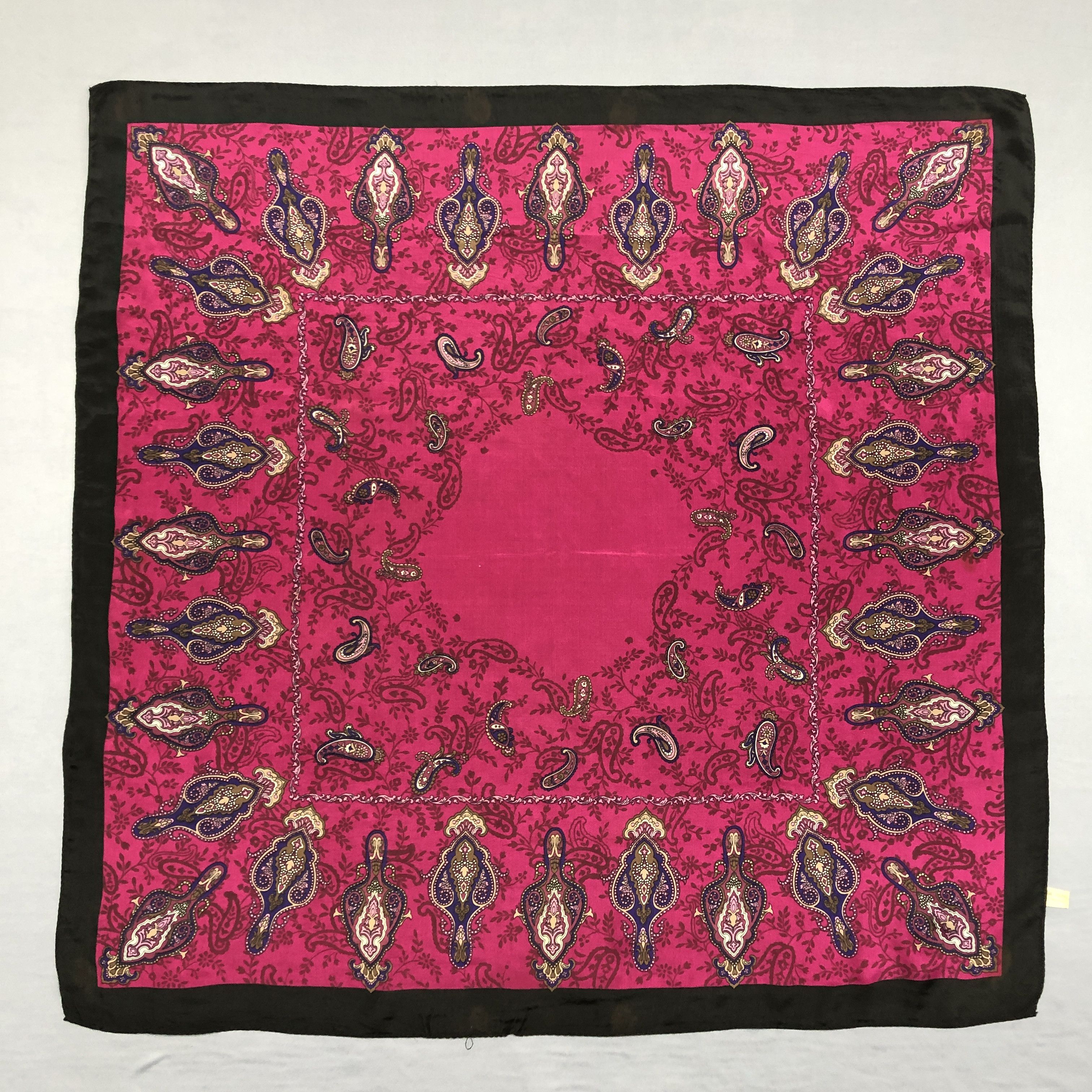 Other × Vintage Vintage SILK Scarf Twill Stole Wraps Scarves Size ONE SIZE - 3 Thumbnail