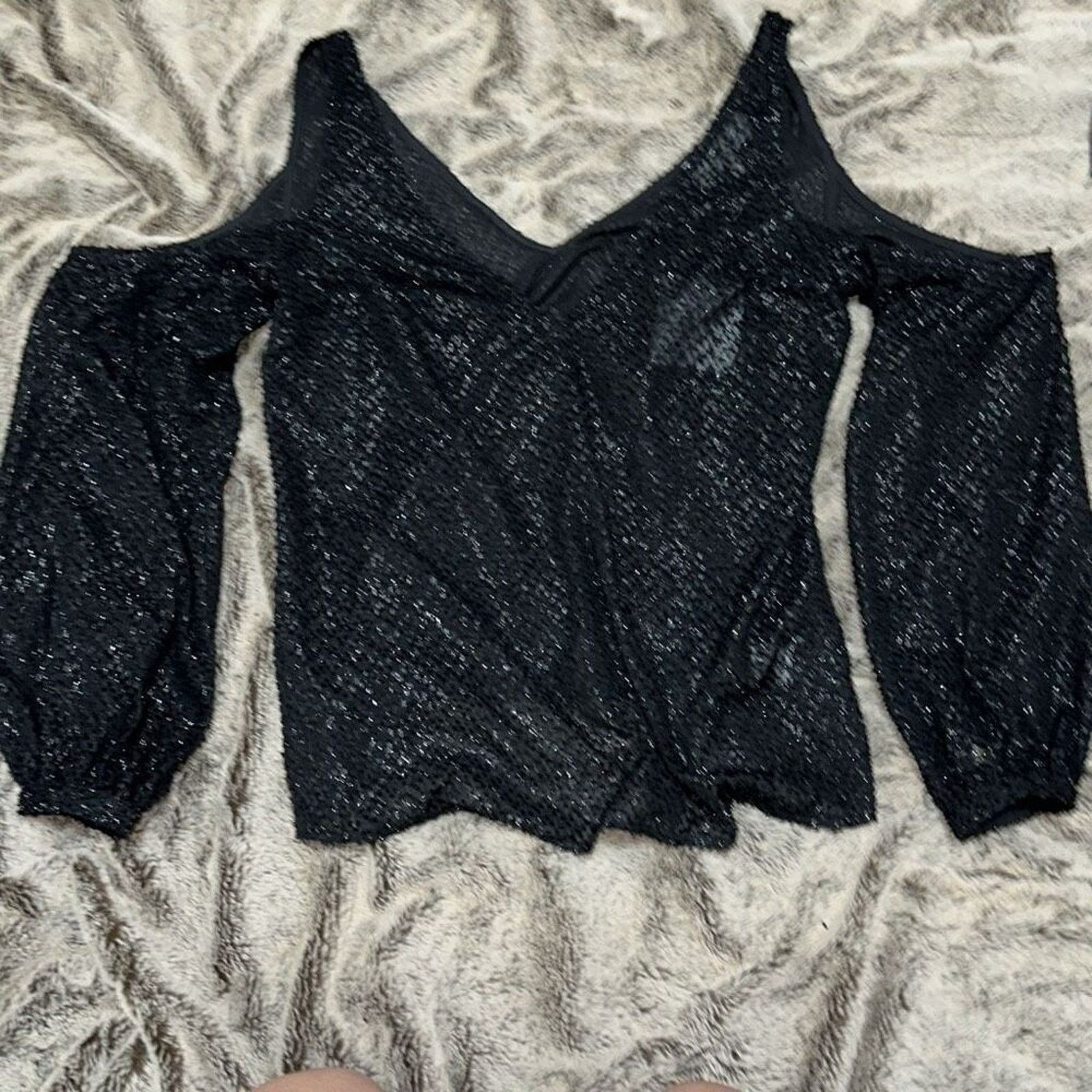 Other L’Academie cold shoulder long sleeve blouse | Sz S, NWT Size S / US 4 / IT 40 - 3 Thumbnail