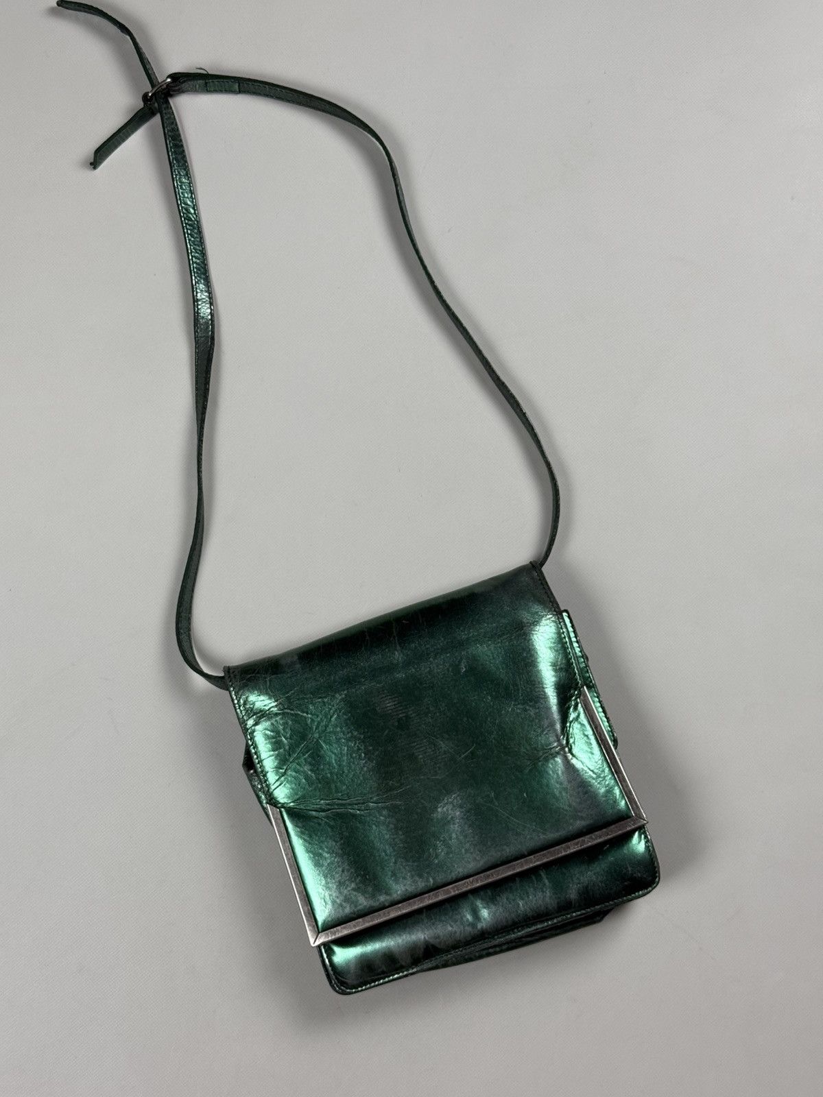 Damir Doma Damir Doma Cracked Leather Shoulder Crossbody Bag Size ONE SIZE - 1 Thumbnail