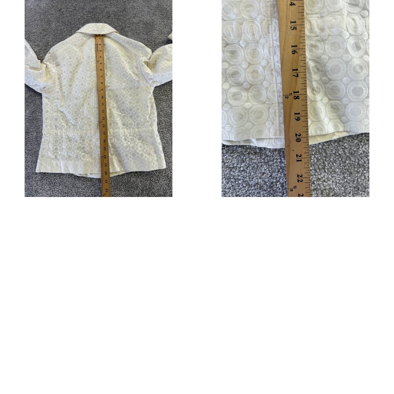 Akris Akris Jacket Womens 3 Ivory Cotton Size XS / US 0-2 / IT 36-38 - 8 Thumbnail