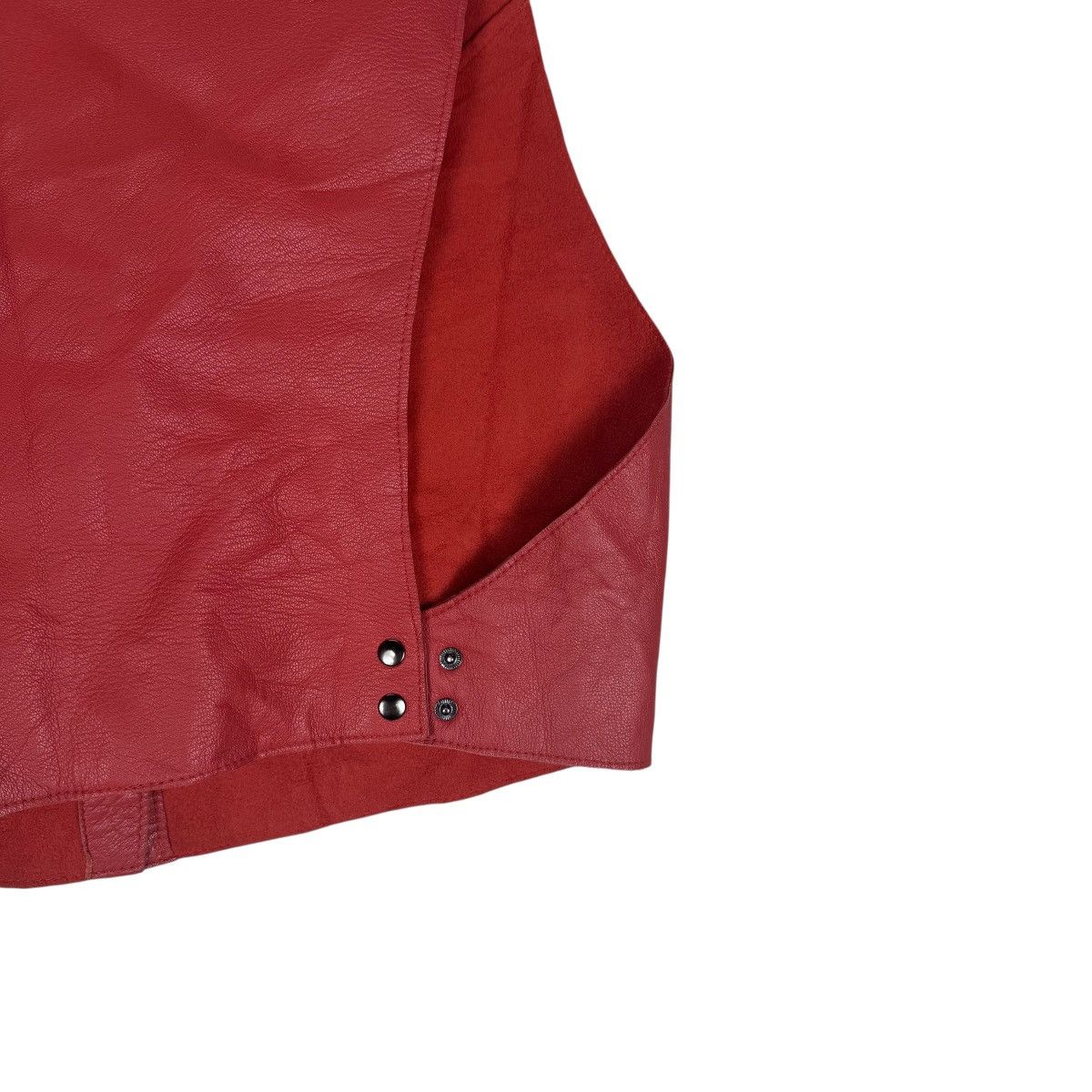 Hiroko Koshino Homme 🌟HIROKO KOSHINO TRUNK SHEEP SKIN RED LEATHER VEST Size M / US 6-8 / IT 42-44 - 6 Thumbnail