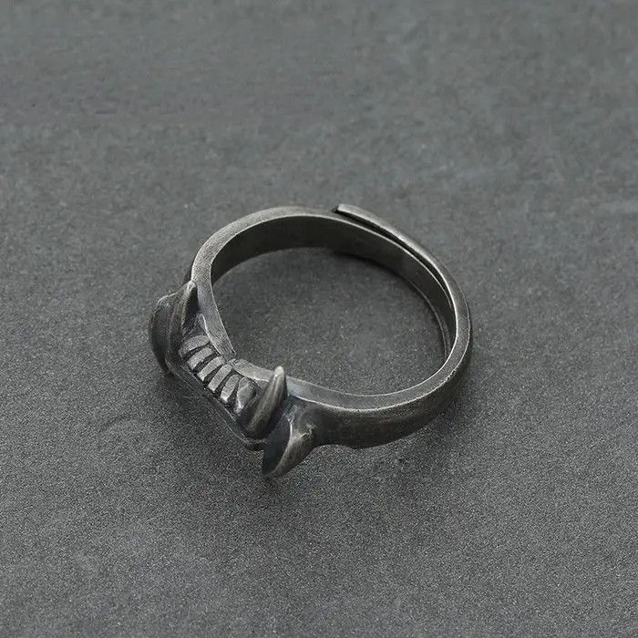 Handmade Vampire Tooth Adjustable Ring Size ONE SIZE - 3 Thumbnail