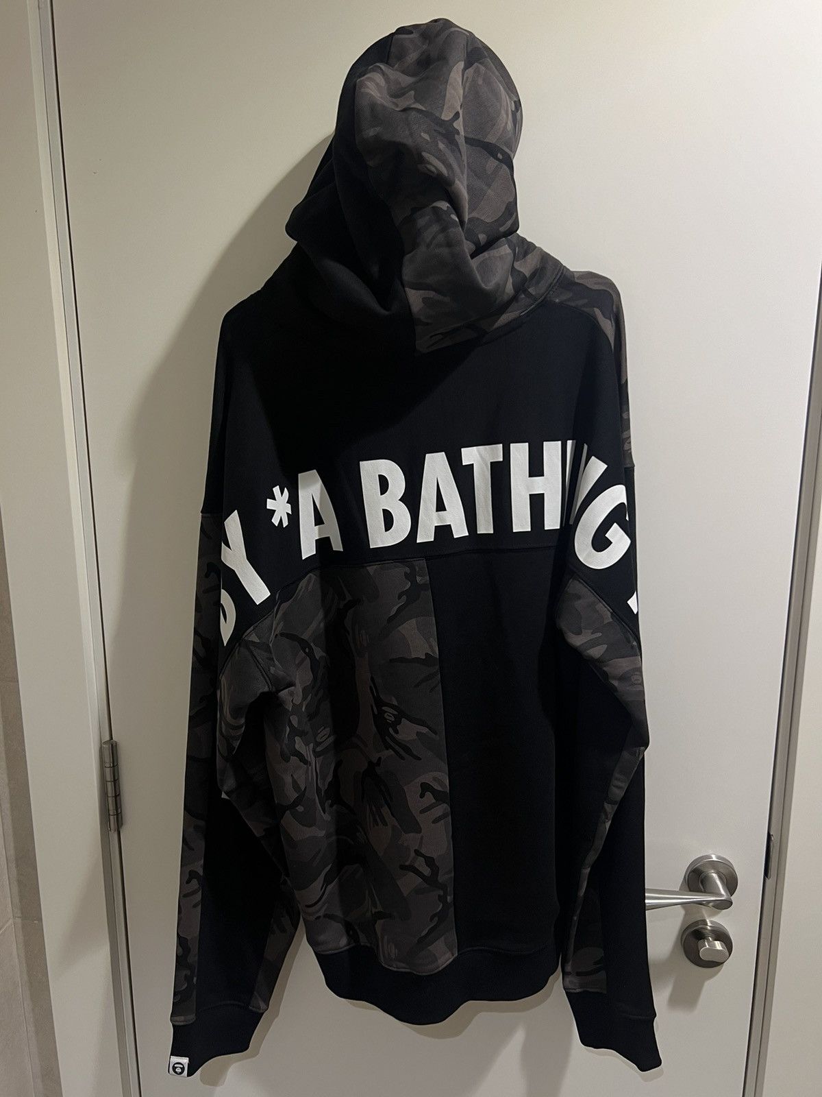 Aape AAPE BY BATHING APE BLACK / GRAY MONOGRAM HOODIE BRAND NEW Size US M / EU 48-50 / 2 - 3 Thumbnail