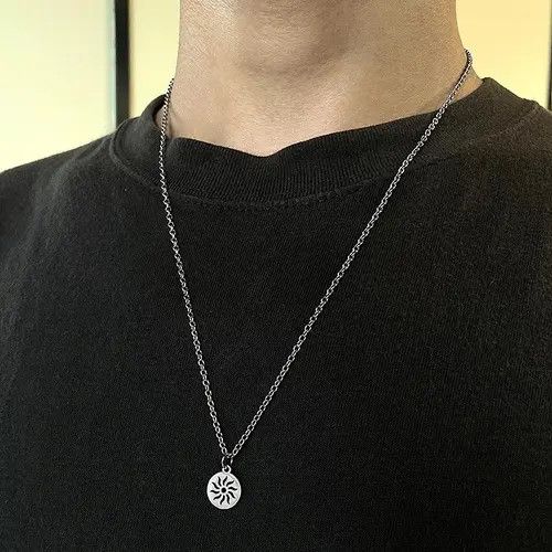 Jewelry Simple Long Chain Necklace Sun Pendant Necklace Vintage y2k Size ONE SIZE - 5 Thumbnail