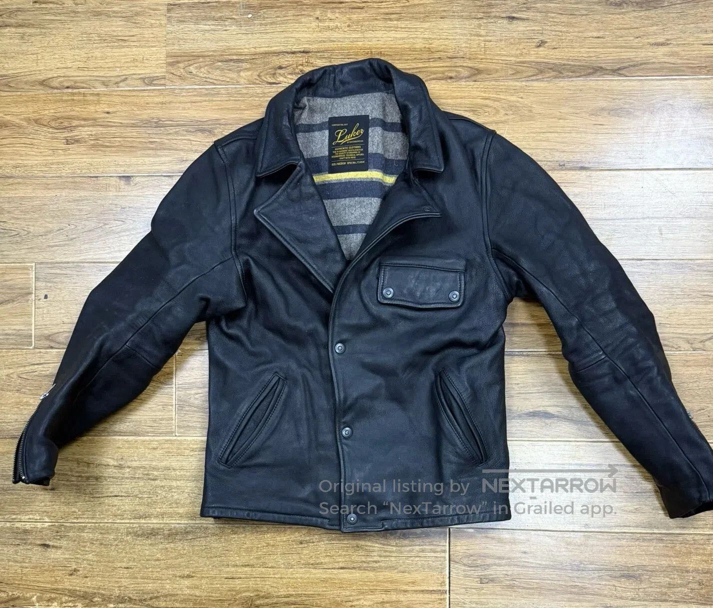 Neighborhood Men's Leather Jacket with Press Studs. Size US M / EU 48-50 / 2 - 1 Thumbnail