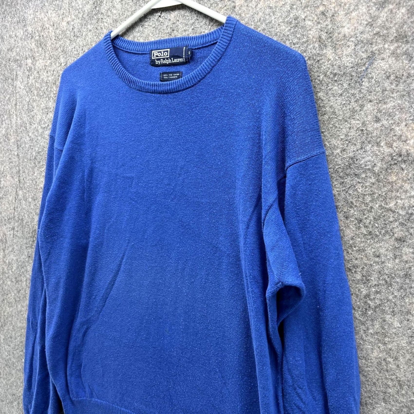 Polo Ralph Lauren Polo Ralph Lauren Sweater Men Small Blue Cashmere Cotton Crew Neck Pullover All Seasons Logo Vintage: No Mens Size US S / EU 44-46 / 1 - 4 Thumbnail