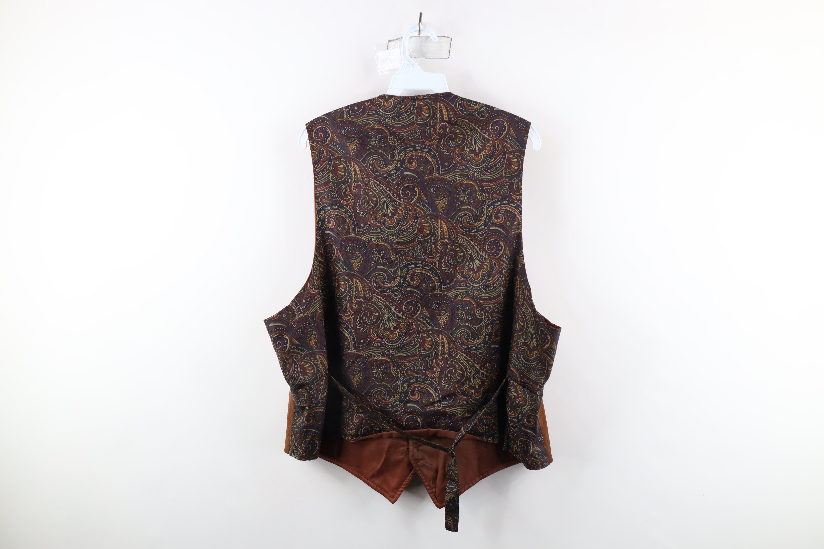 Lands' End × Vintage Vintage 90s Lands End Buckle Back Suede Leather Vest Jacket Size US XL / EU 56 / 4 - 14 Thumbnail