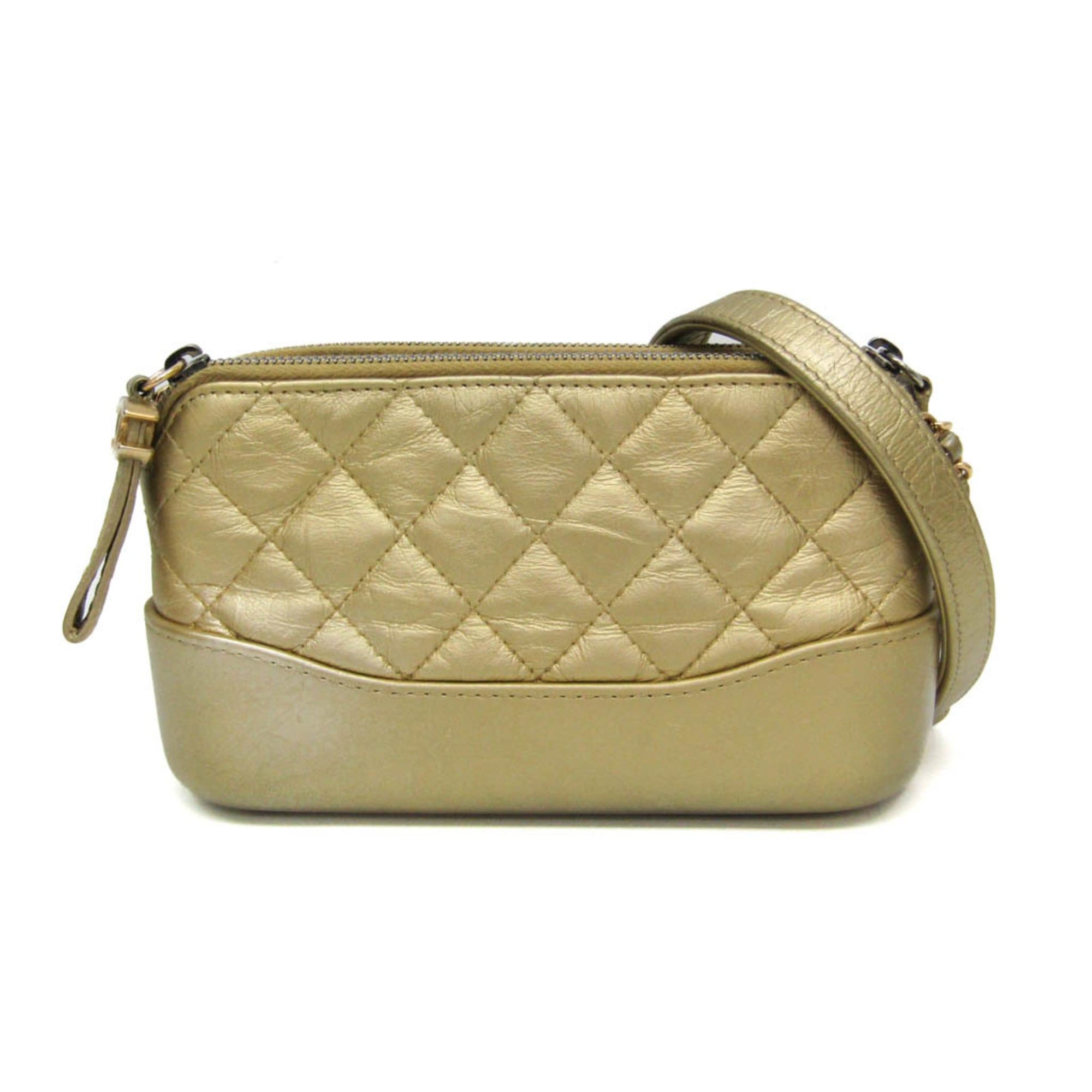 Chanel Chanel Gabriel Chain Shoulder Bag A94505 Women's Leather Shoulder Bag Gold Size ONE SIZE - 1 Thumbnail