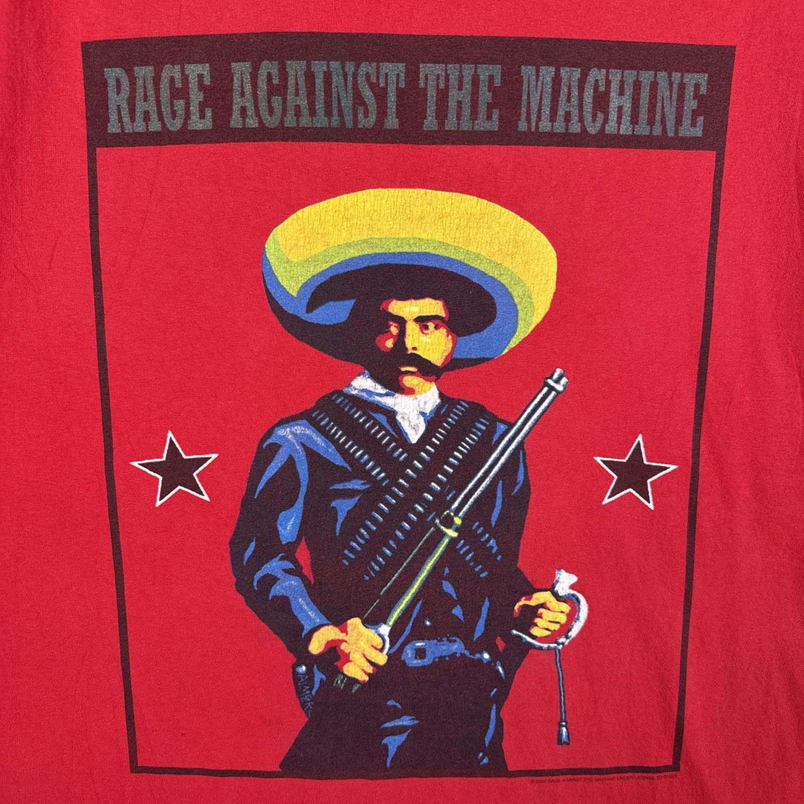 Vintage Rage Against The Machine Shirt Mens XL Red Zapata