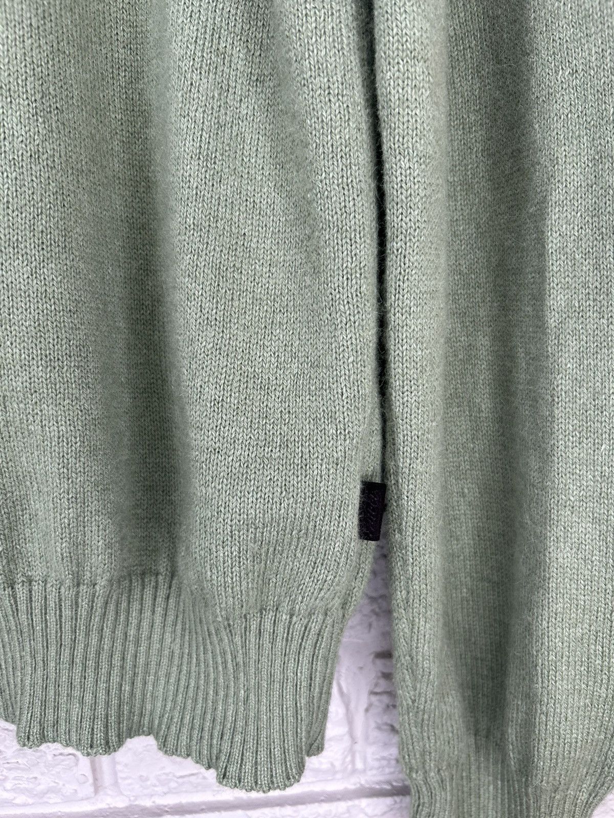Gucci Gucci Alpaca Silk Olive Green Calfskin Patch Knit Sweater Size US XL / EU 56 / 4 - 6 Thumbnail
