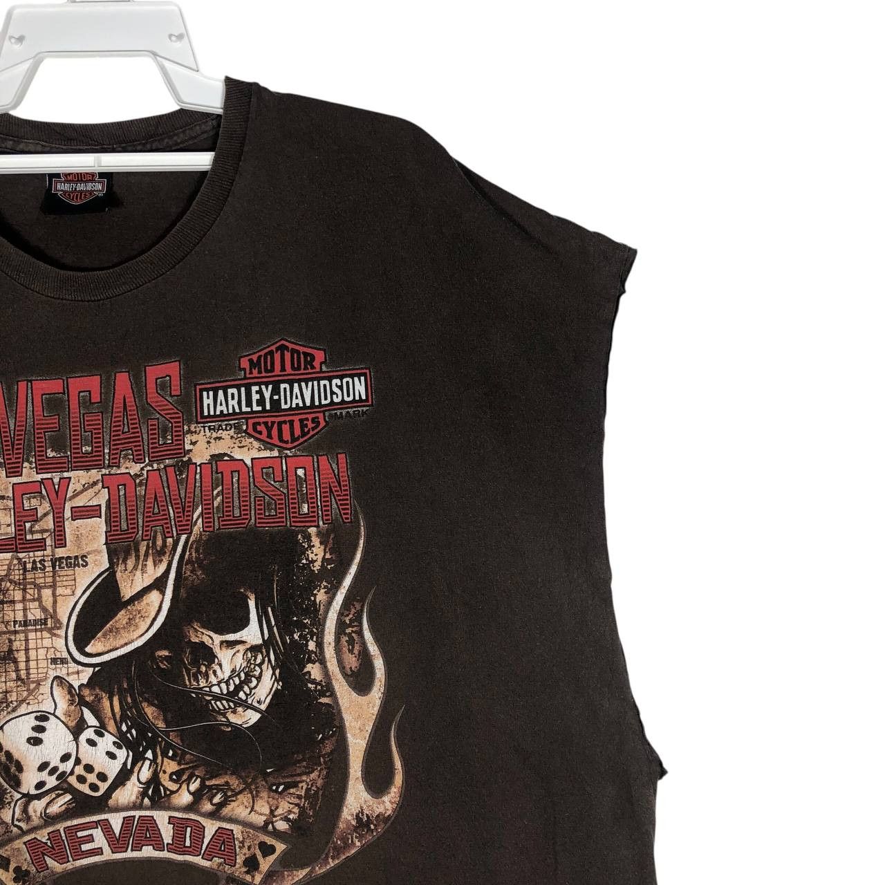 Harley Davidson Vintage Harley Davidson Las Vegas Nevada Sleeveless Size US XL / EU 56 / 4 - 4 Thumbnail