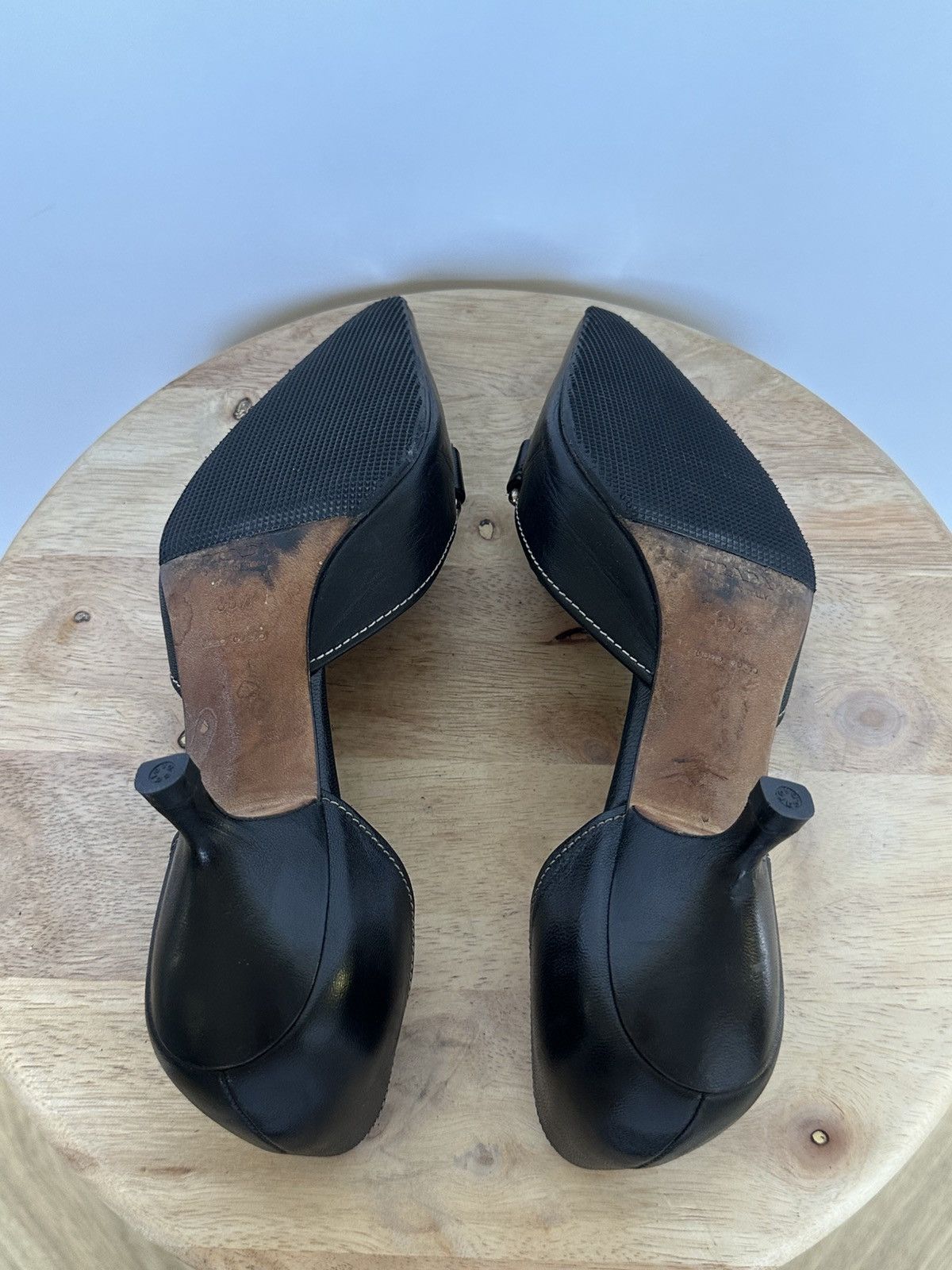 Prada Prada Leather kitten heels mule Size US 6.5 / IT 36.5 - 9 Thumbnail