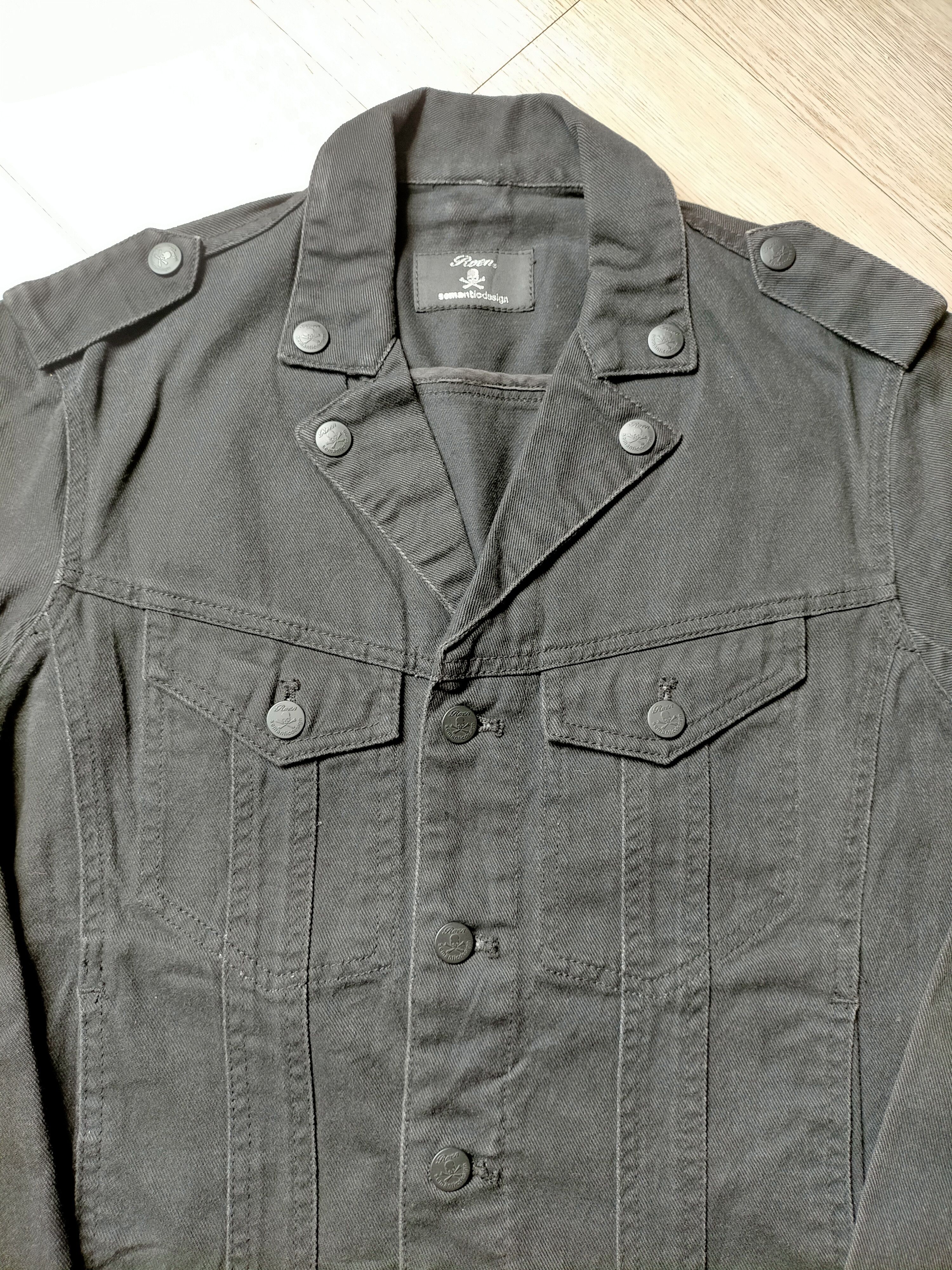 Roen Roen x Semantic Design Embroidered Logo Black denim Jacket Size US L / EU 52-54 / 3 - 4 Thumbnail