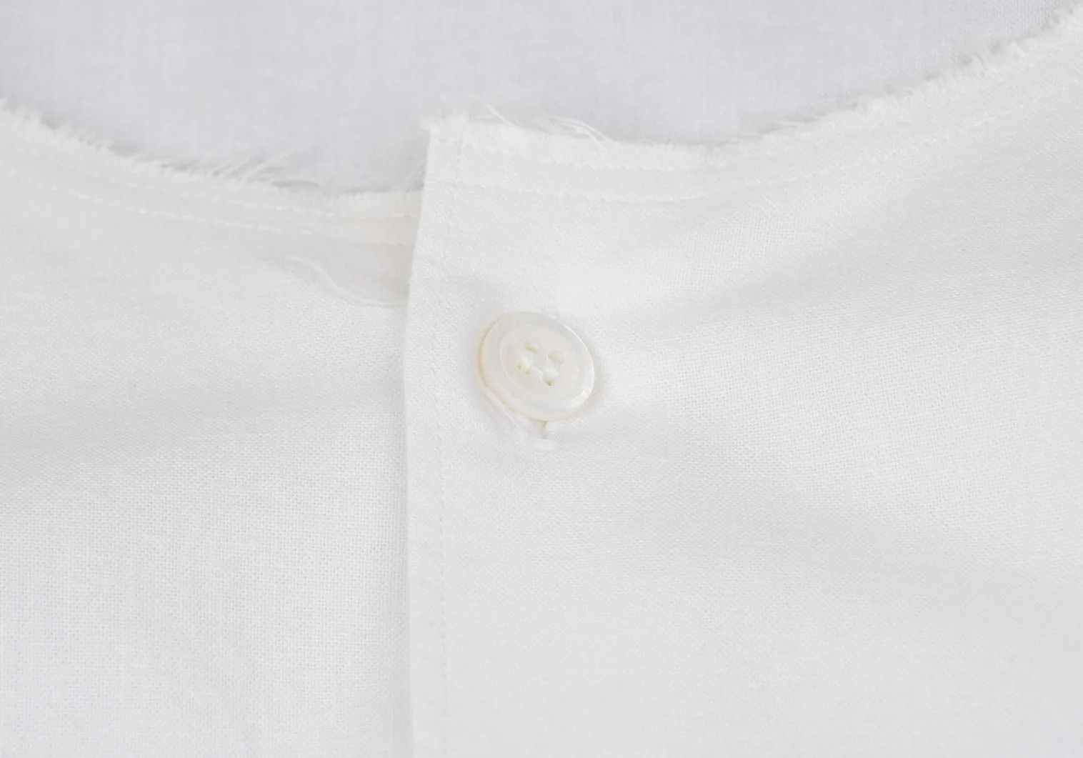 Comme des Garcons Homme Plus Dot Embroidered Long Sleeve No-Collar Shirt Off Blue M Size US M / EU 48-50 / 2 - 7 Thumbnail