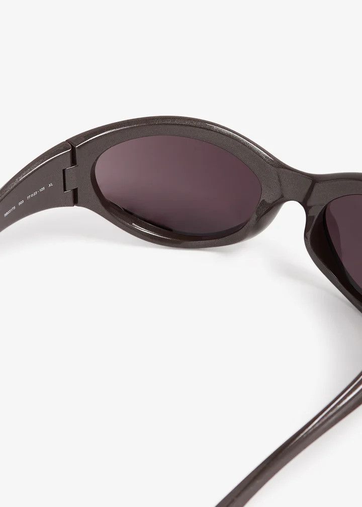 Balenciaga o1tr1nto1125 Size: OS / Dynamo Round Sunglasses Metallic Mud Size ONE SIZE - 4 Thumbnail