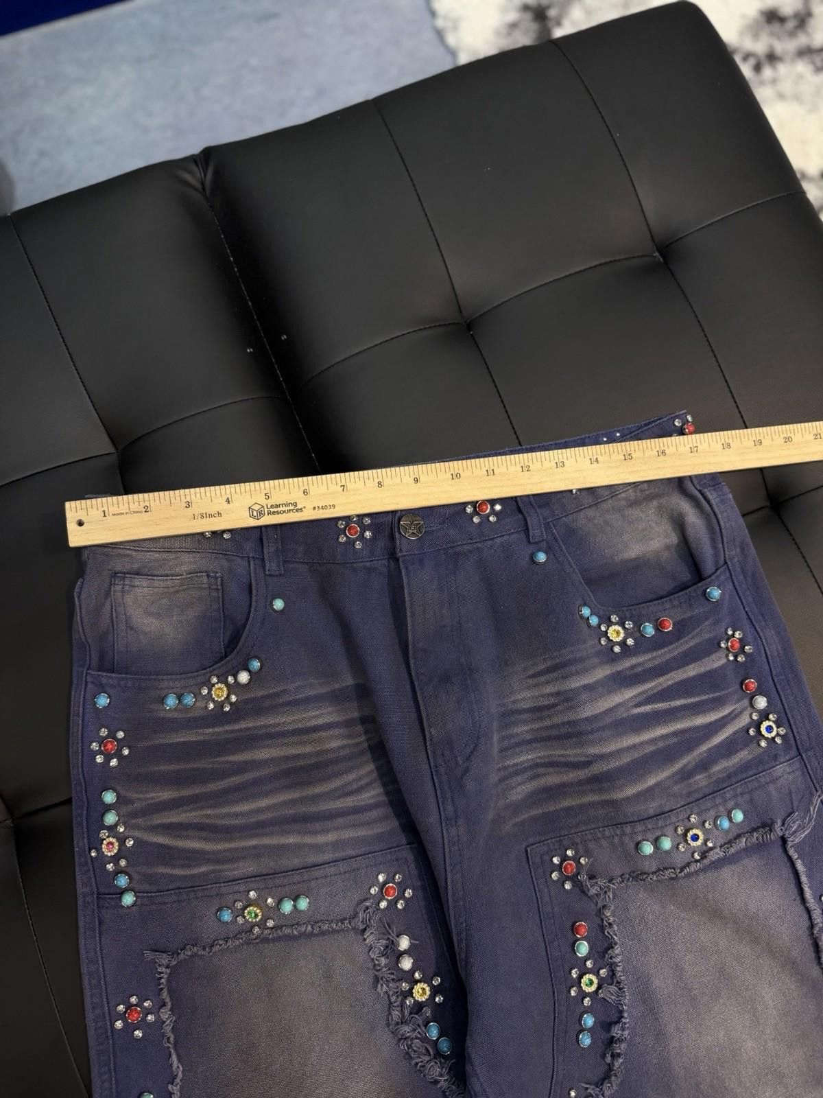 Vale Valley Baggy Denim Blue Jeans Size 30 (NEW) Authentic Pants Size US 30 / EU 46 - 9 Thumbnail
