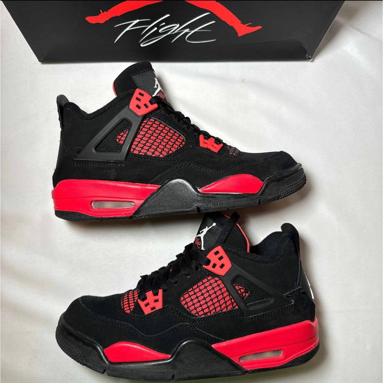 Jordan Brand × Nike Size 6 - Nike Air Jordan 4 Retro GS Red Thunder Men's Shoes Size US 6 / EU 39 - 2 Thumbnail