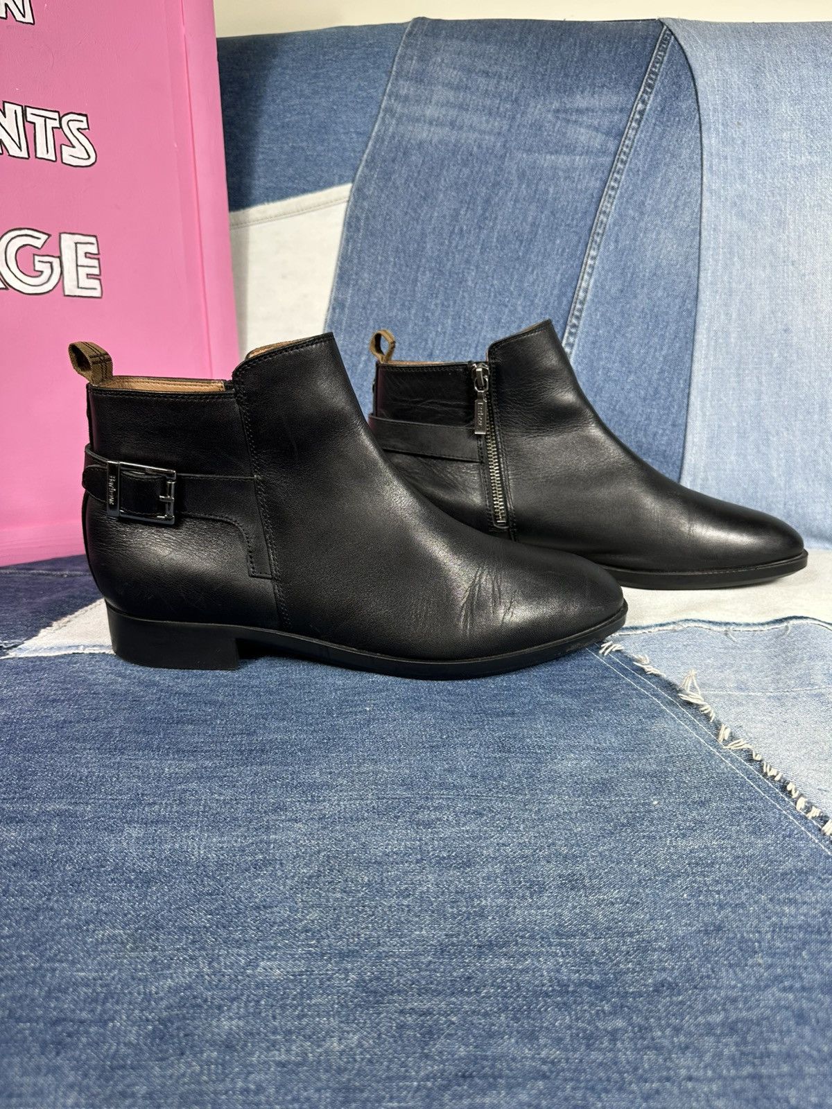Barbour Barbour Chelsea Ankle Boots Black Leather Woman's Size US 11 / IT 41 - 3 Thumbnail